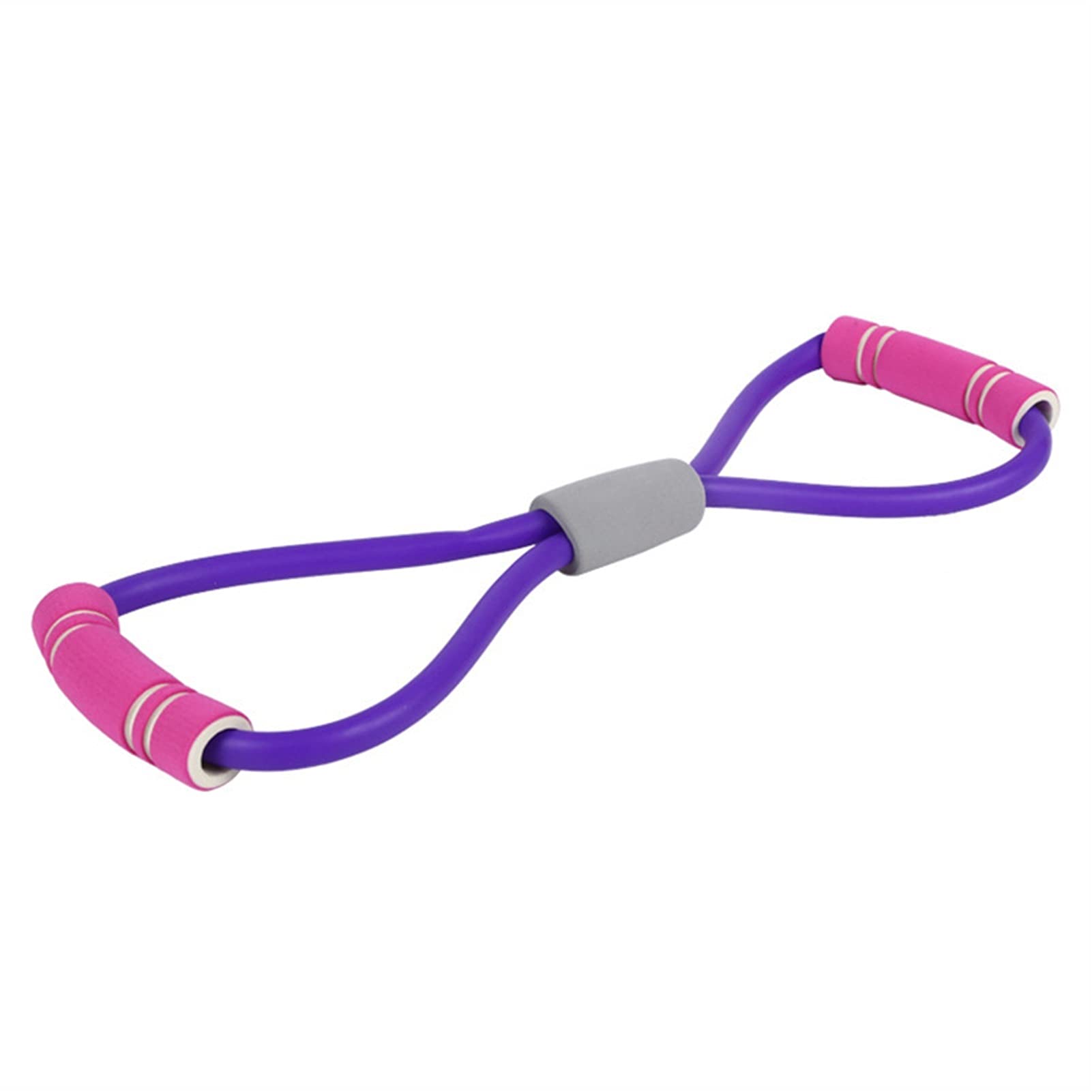 ONGHAHYIS 8-Word Chest Expander - Yoga Resistance Bands, Fitness Elastic Bands for Strength Training, Muscle Workout, Sports Exercise - Purple (Ideal for Home Gym, CrossFit & Physical Therapy)