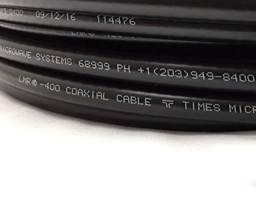 150ft BNC Male to BNC Male LMR400 Low Loss 50 Ohm Coaxial Cable - High Performance Antenna Wire for Ham Radio, CB Radio, WiFi, WLAN & RF Applications - Perfect for Long-Distance Signal Transmission & Outdoor Antenna Setup