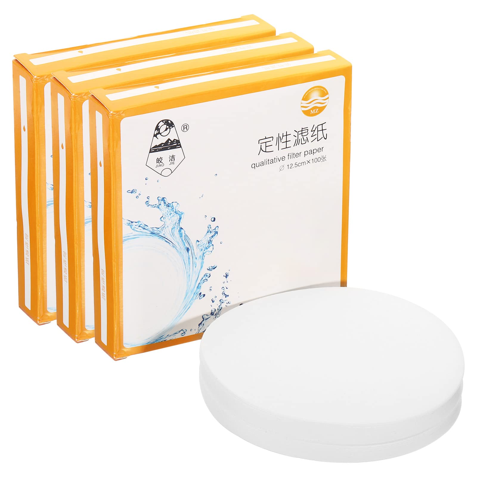 PATIKIL 300Pcs 12.5cm Fast Qualitative Filter Paper Circles - High Speed Laboratory Filter Paper for Chemical, Industrial & Oil Testing | Perfect for Filtration Experiments, Lab Analysis and Scientific Research