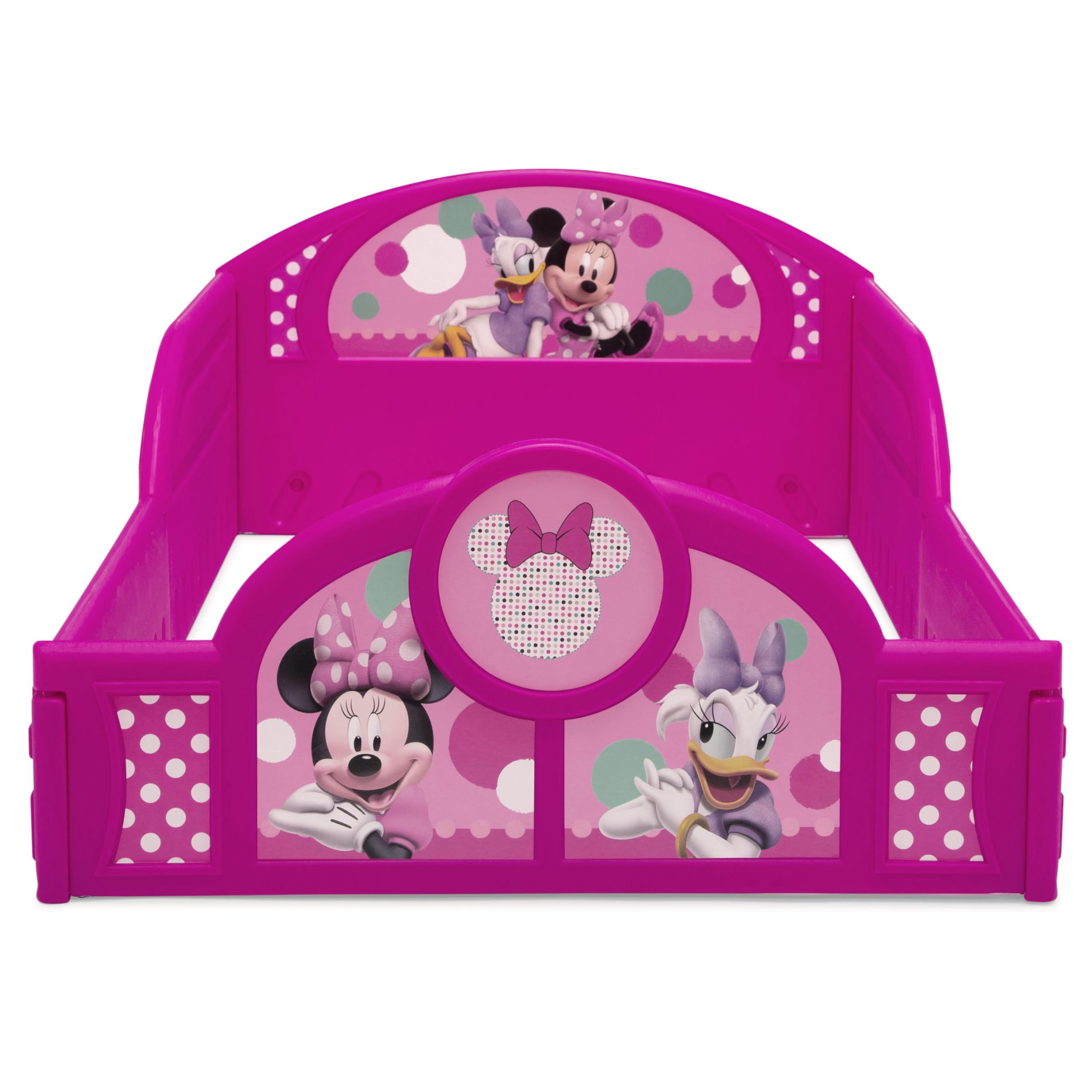 Delta Children Disney Minnie Mouse 4-Piece Toddler Bedroom Set - Toddler Bed, Table, Chair & Toy Box in Pink | Perfect for Girls' Room Decor & Playtime Fun
