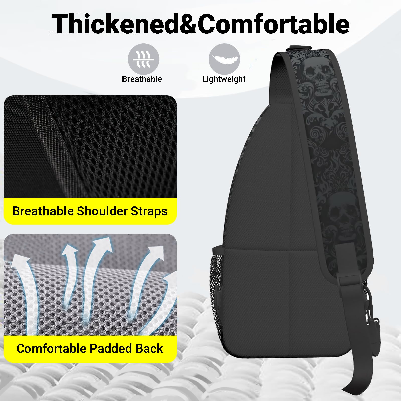 Trendy Sling Backpack for Men & Women - Lightweight Crossbody Shoulder Bag for Travel, Hiking, Work & School - Multipurpose Sling Bag with USB Charging Port (Perfect for Commuting, Outdoor Adventures & Daily Use)