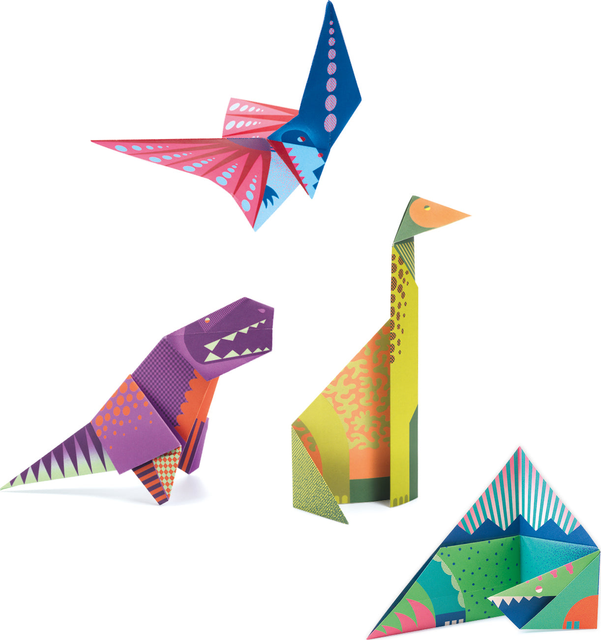 Dinosaur Origami Kit - Fun DIY Paper Folding Craft for Kids & Adults | Perfect for Educational Activities, Party Favors & Creative Gifts