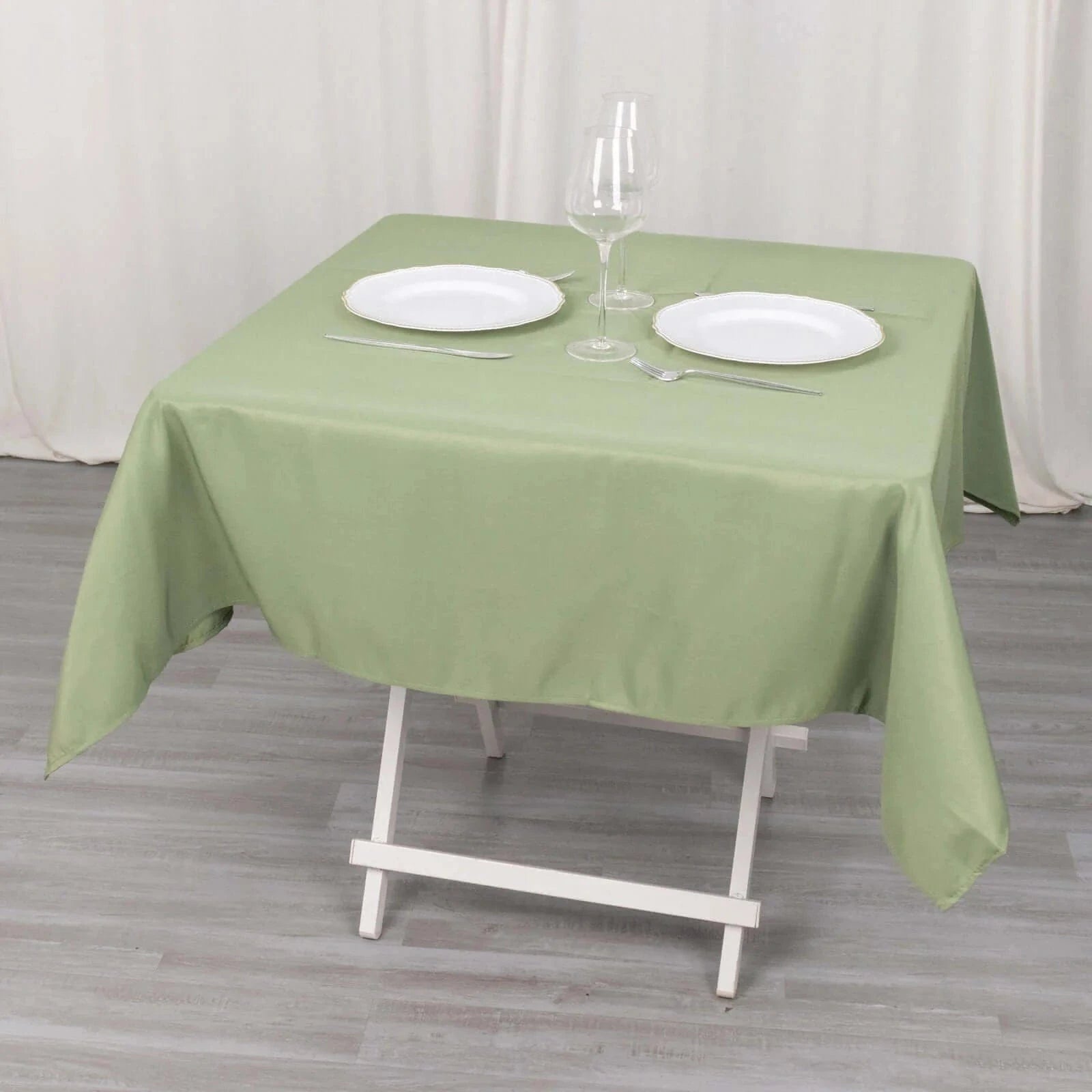 54x54 Inch Premium Square Polyester Tablecloth - Wrinkle & Stain Resistant - Perfect for Dining Tables, Parties, Weddings & Events