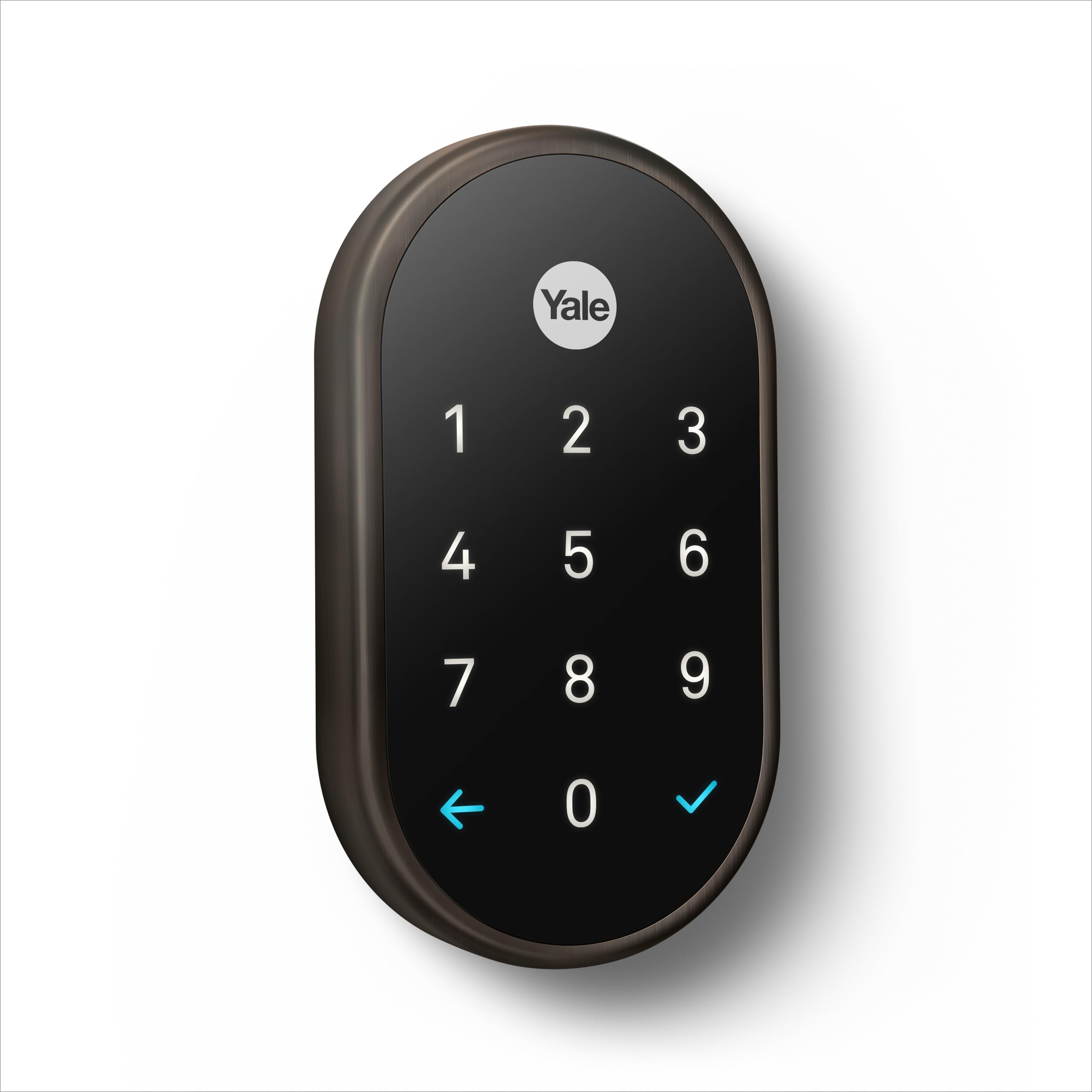 Google Nest x Yale Smart Lock - Keyless Entry Deadbolt with Tamper-Proof Keypad - Oil Rubbed Bronze Finish for Front Door Security - Perfect for Smart Homes & Vacation Rentals