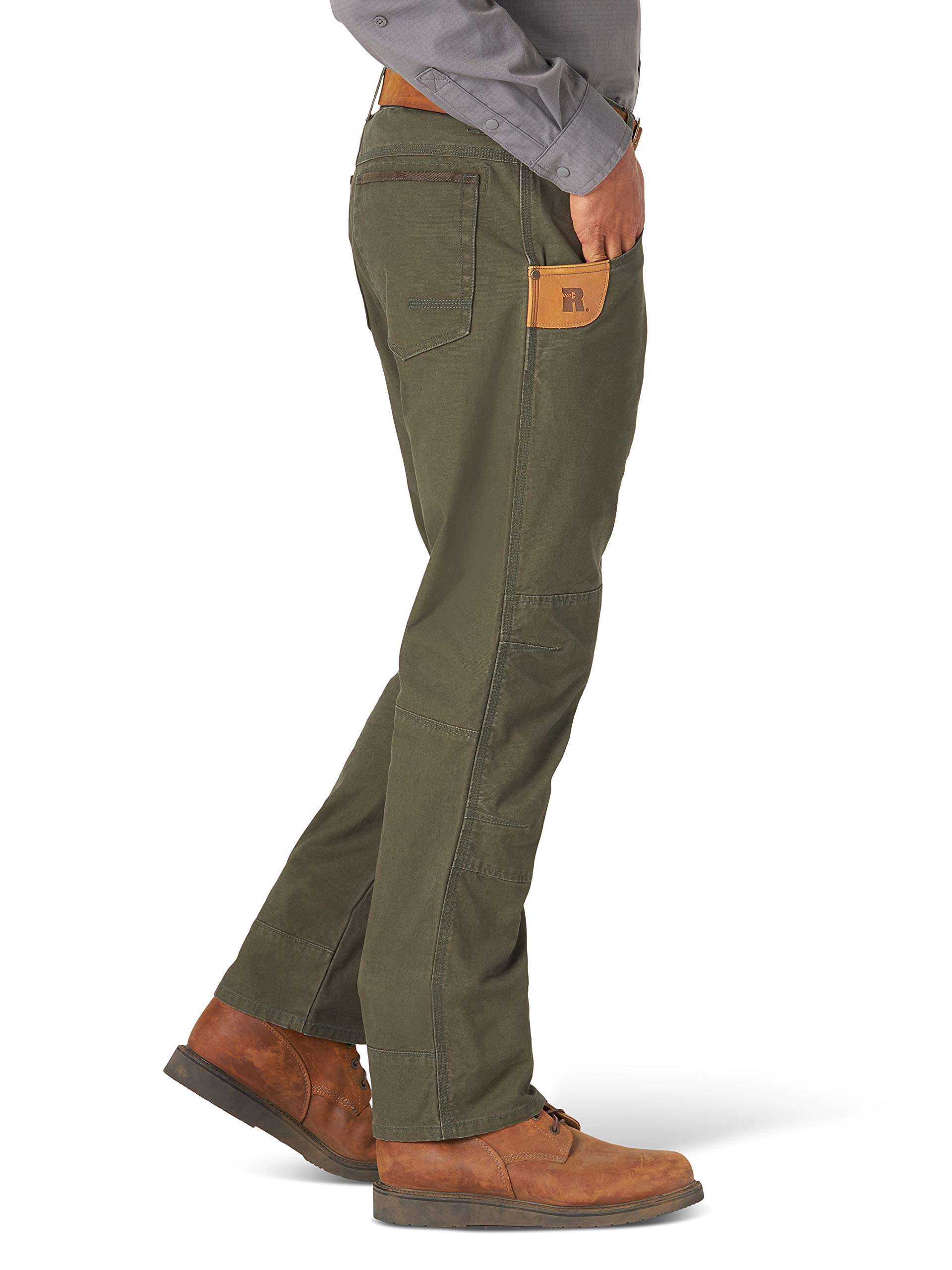 Wrangler Men's Straight Leg Utility Work Pants - Durable Cotton Canvas for Construction, Hiking & Outdoor Activities