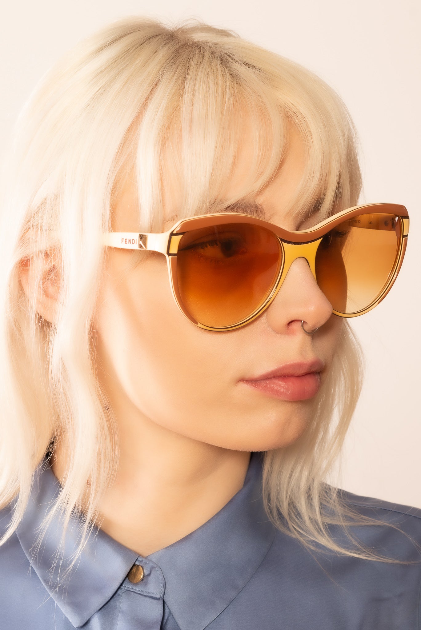 Fendi by Lozza 32 BC - Luxury Designer Sunglasses for Women, UV Protection, Fashionable & Trendy - Perfect for Beach, Travel & Everyday Wear