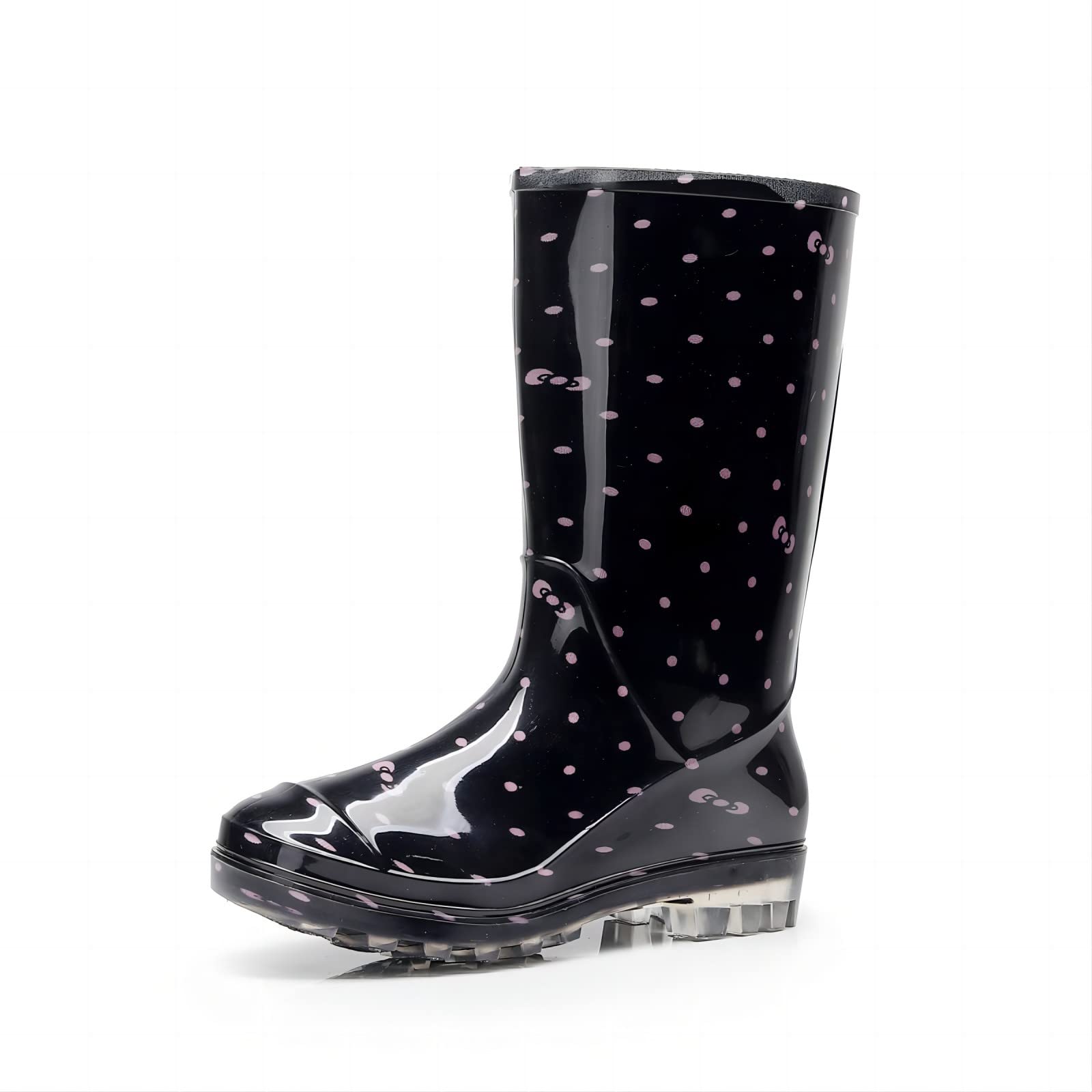Women's Floral Printed Rubber Rain Boots - Waterproof Garden & Rain Boots for Women - Half Calf Wellies for Outdoor Gardening, Walking Dogs & Puddle Jumping
