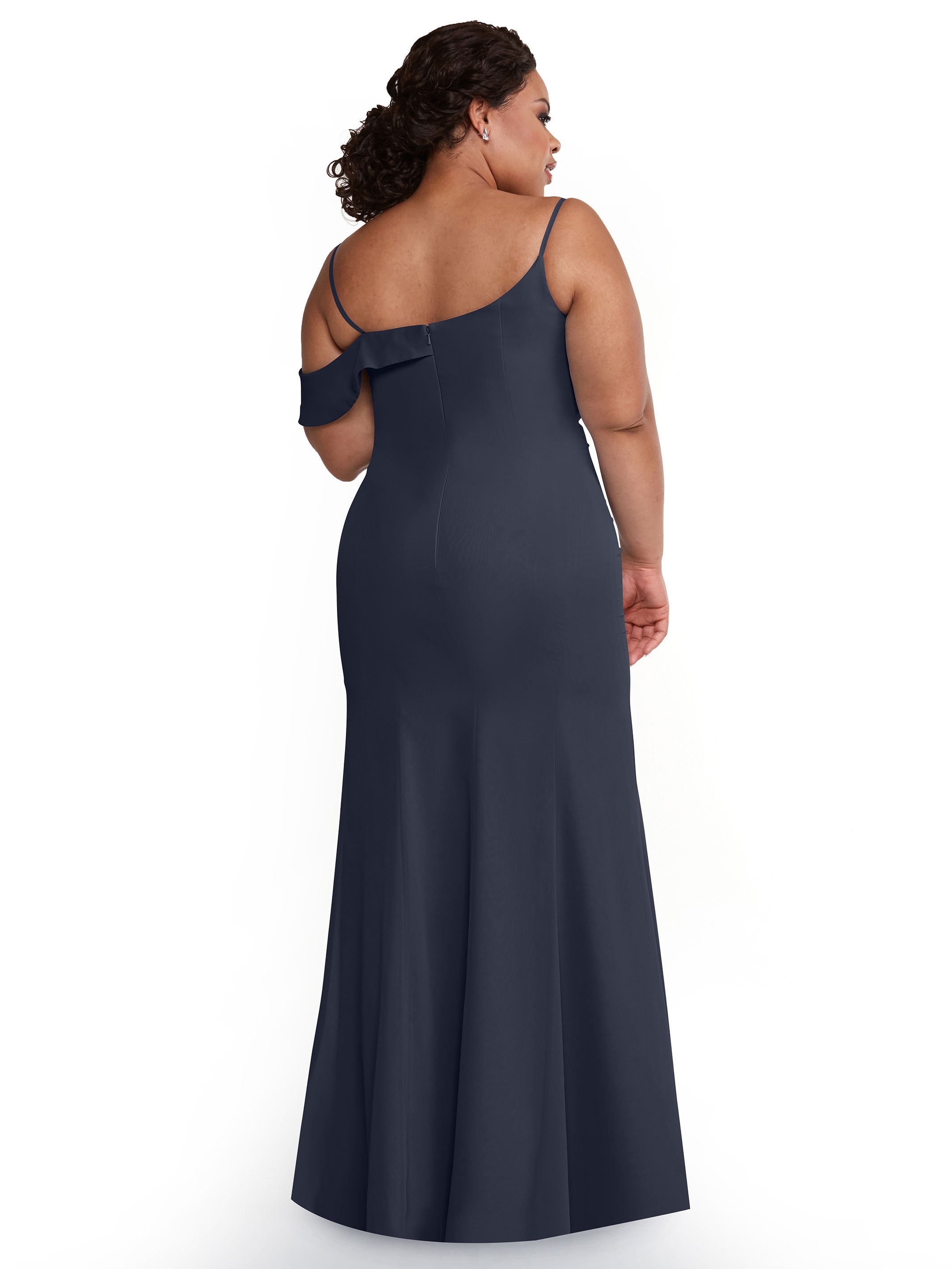Elegant One Shoulder Fit & Flare Chiffon Bridesmaid Dress 80153 - Perfect for Weddings, Formal Events & Special Occasions