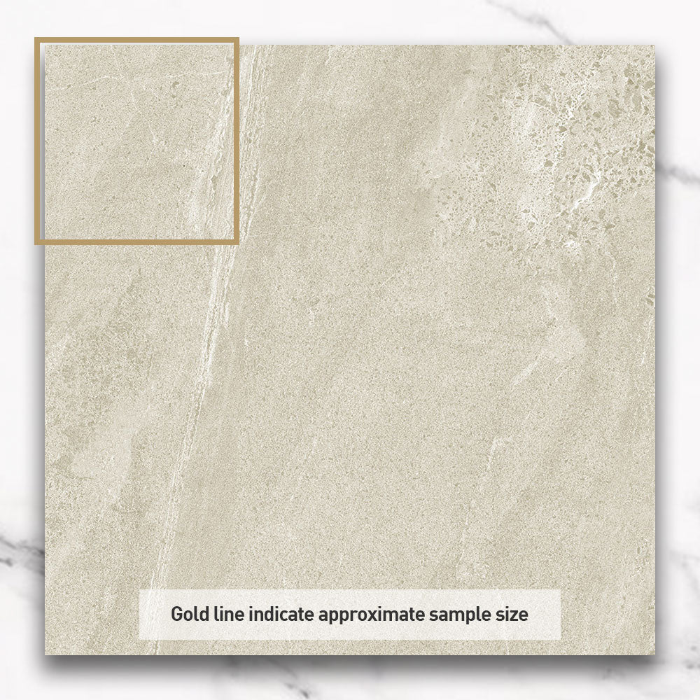Elysium Beige 300x300mm Matt Limestone Look Porcelain Tile - Premium Floor & Wall Tiles for Bathroom, Kitchen, and Living Room