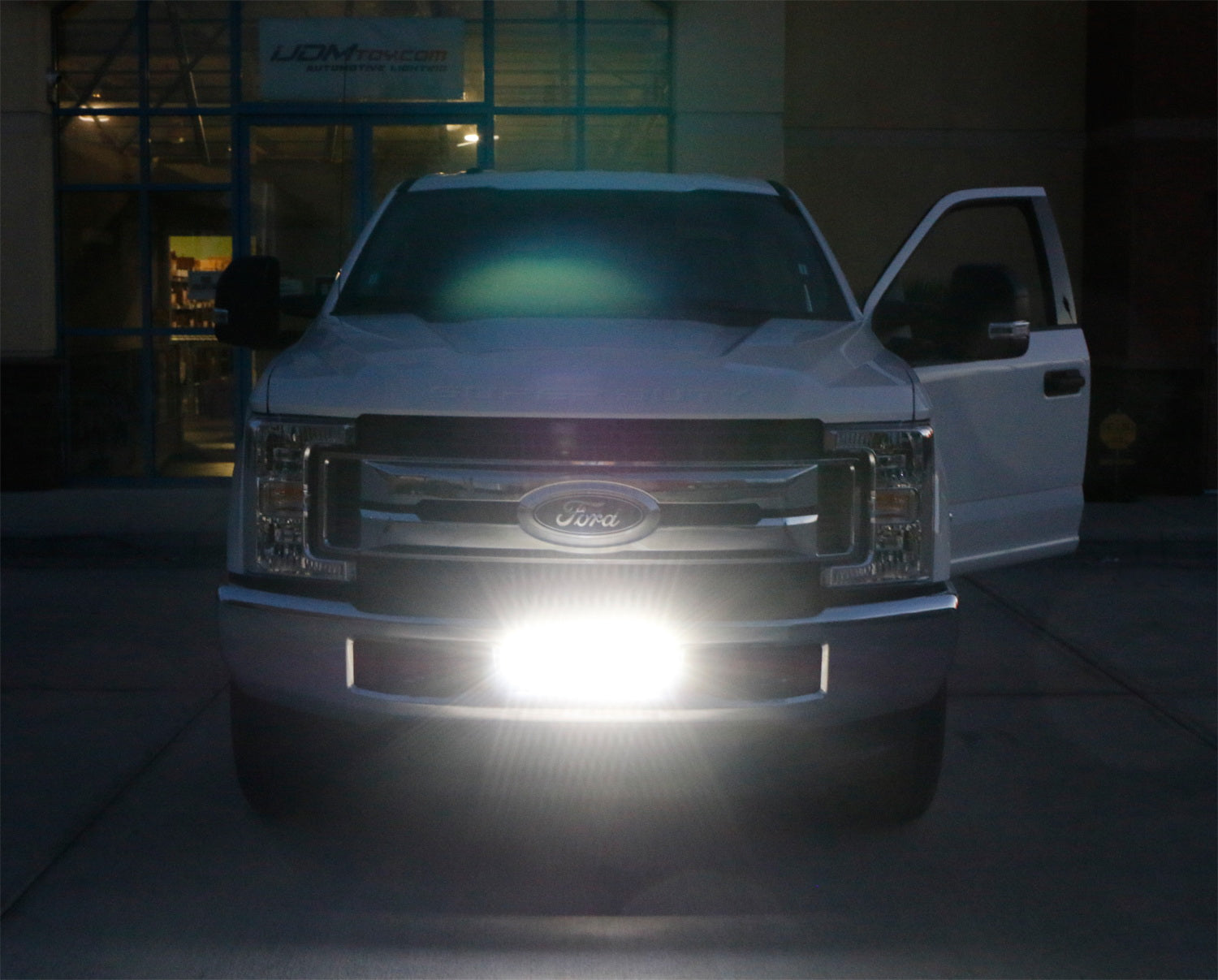 120W 20-Inch LED Light Bar with Lower Bumper Bracket & Wiring Harness - Compatible with 2017-2022 Ford F250 F350 Super Duty - Off-Road, Fog Lights, Hunting, Camping, Truck Accessories