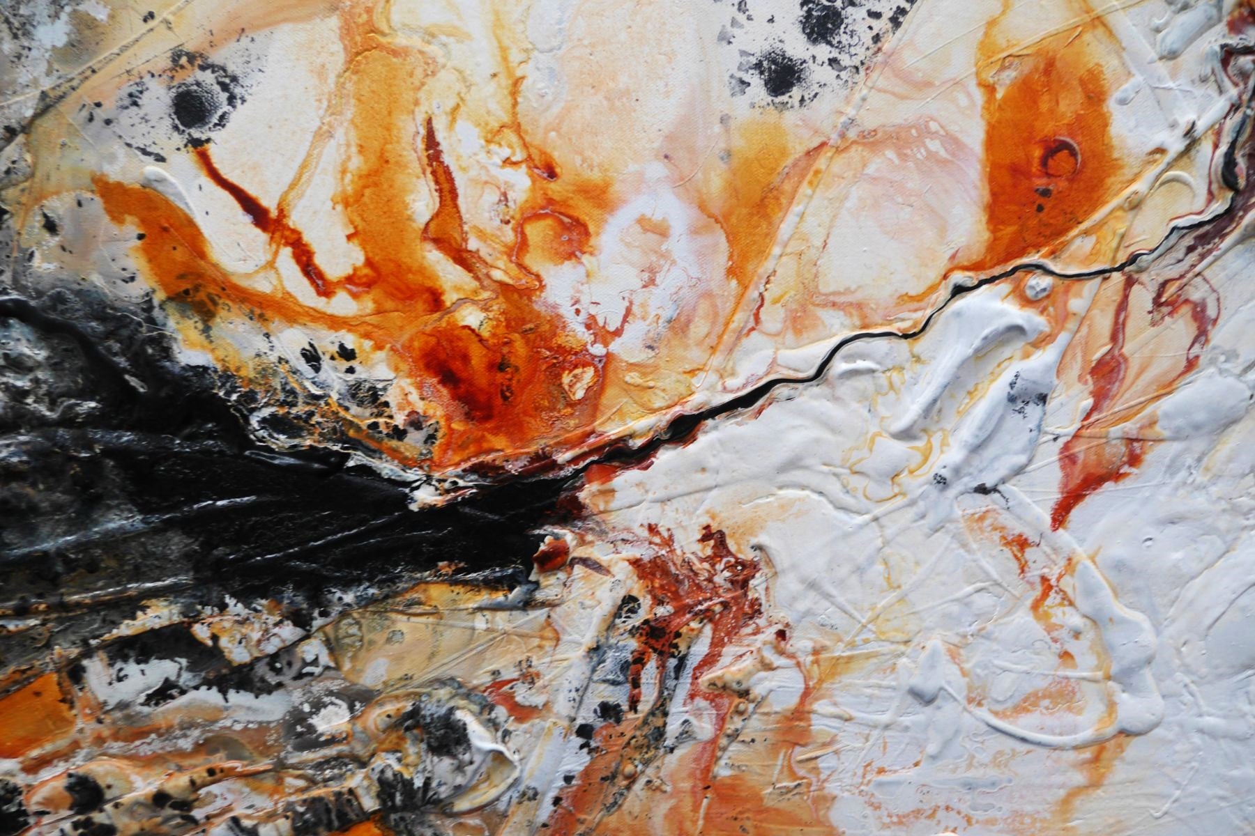 Rust and Slate 160cm x 100cm Rustic Textured Abstract Canvas Wall Art - Perfect for Living Room, Bedroom & Office Decor