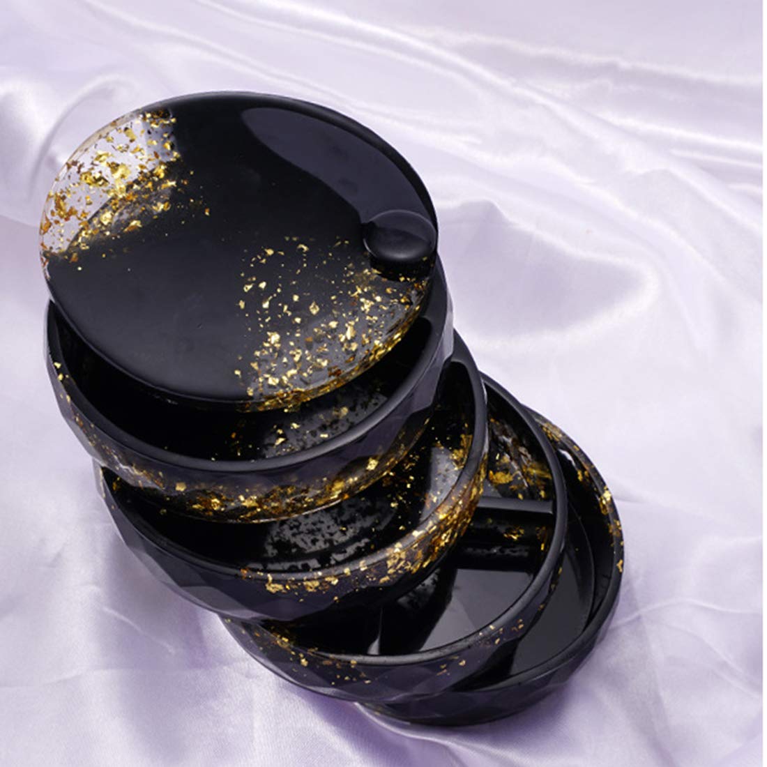 FineInno Rotating Resin Box Molds - Round Multi-Tiered Silicone Jewelry Box Molds for DIY Resin Casting, Jewelry Organizer & Storage - Perfect for Handmade Jewelry, Gift Boxes & Home Decor
