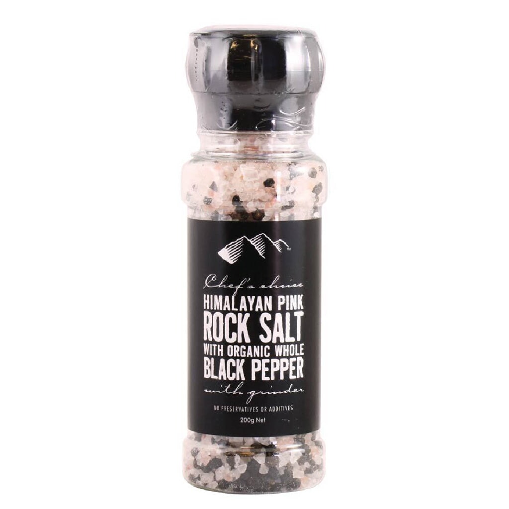 Organic Pink Himalayan Rock Salt & Whole Black Pepper Combo – Premium Gourmet Seasoning for Cooking, Grilling & Healthy Recipes