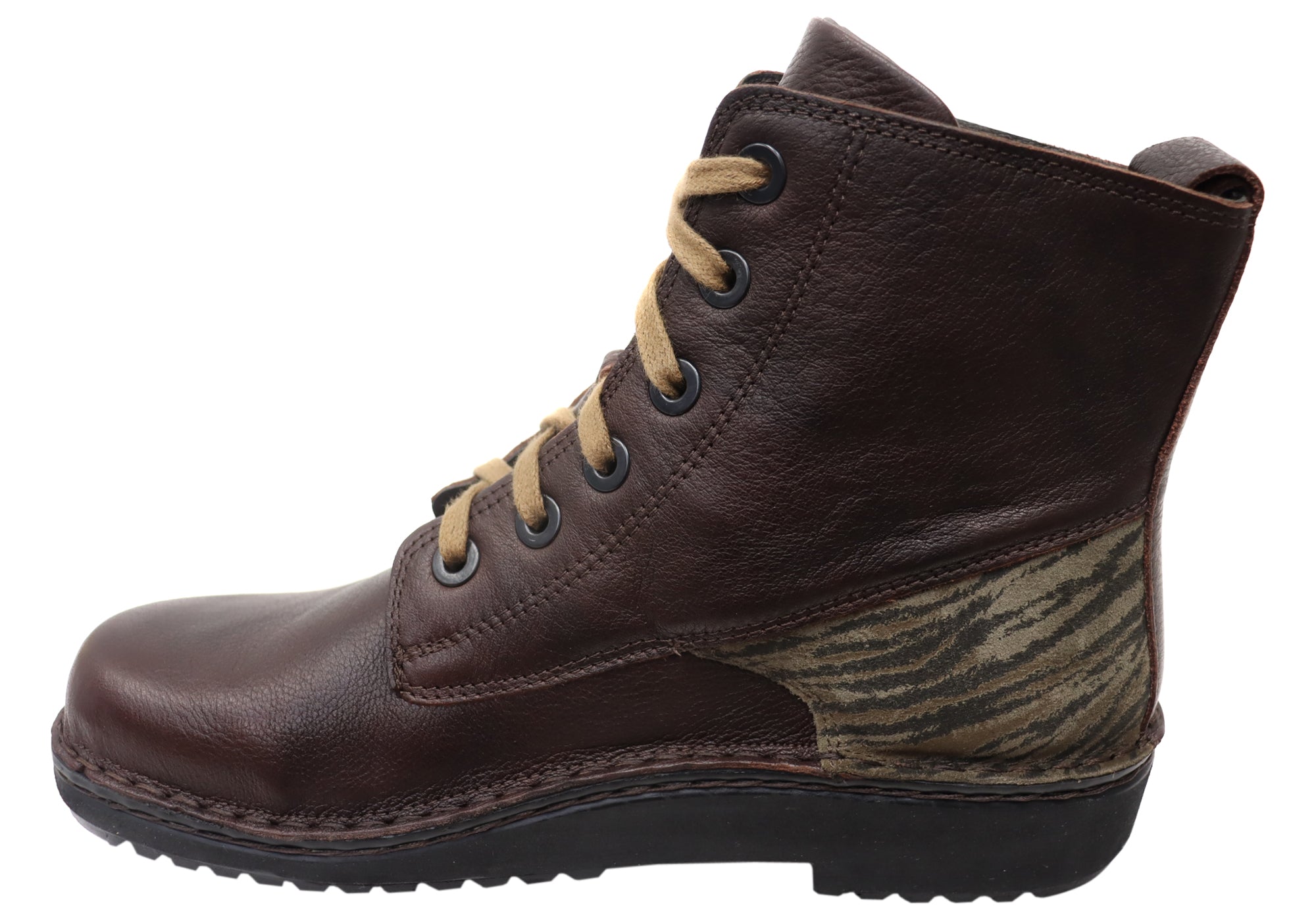 Naot Claudia Women's Leather Comfortable Supportive Lace-Up Boots - Stylish Ankle Boots for Walking, Work & Casual Outfits