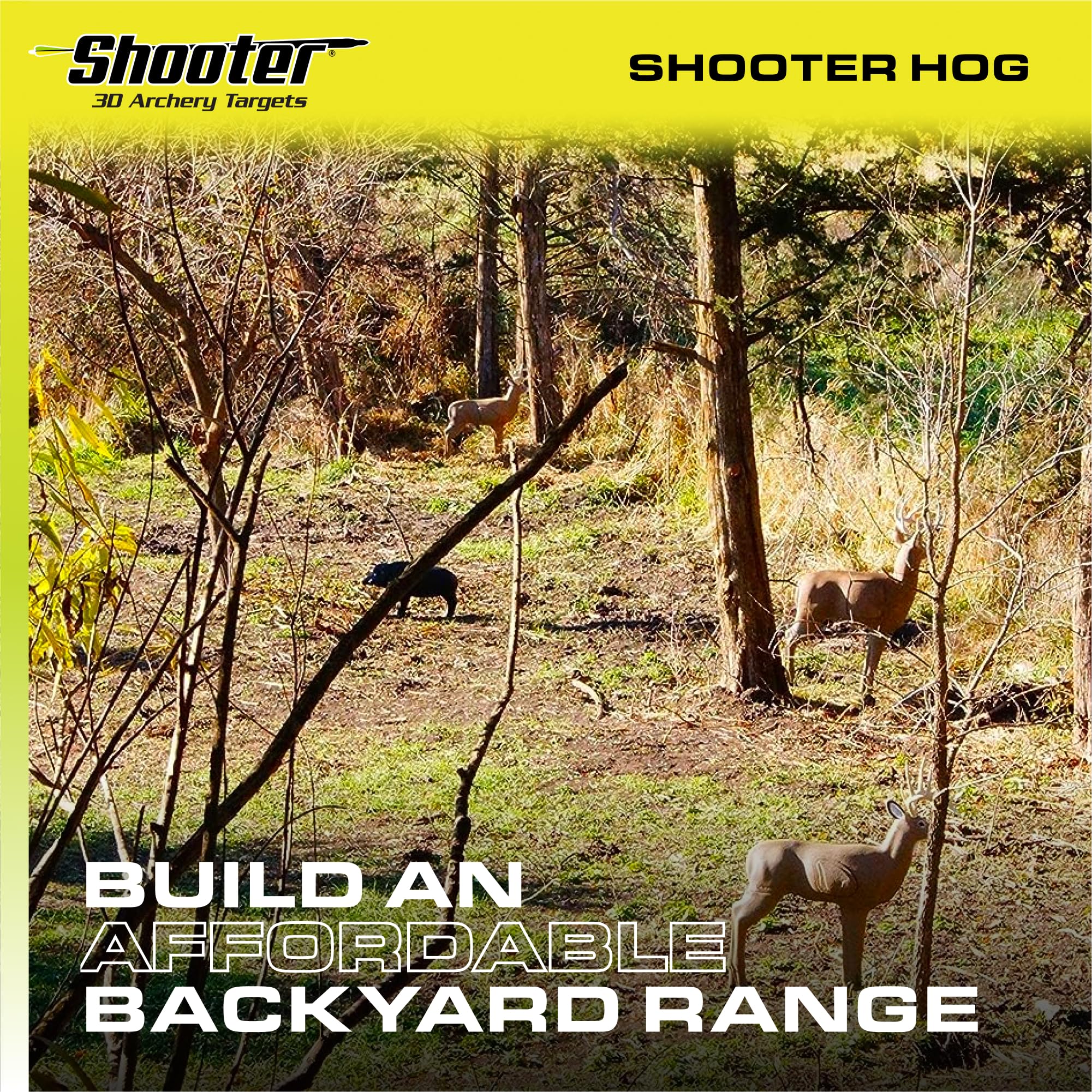Field Logic Shooter 3D Archery Hog Target - Realistic Black Hunting Practice Target for Bow & Arrow - Perfect for Backyard Training, Hunting Preparation & Outdoor Archery Practice