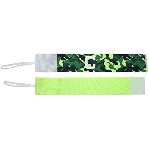 VGEBY Youth Soccer Captain Armband - Nylon Elastic Football Team Leader Sleeve Strap, Adjustable Sports Wristband (Green) - Perfect for Youth Soccer Matches, Training Sessions & Team Identification