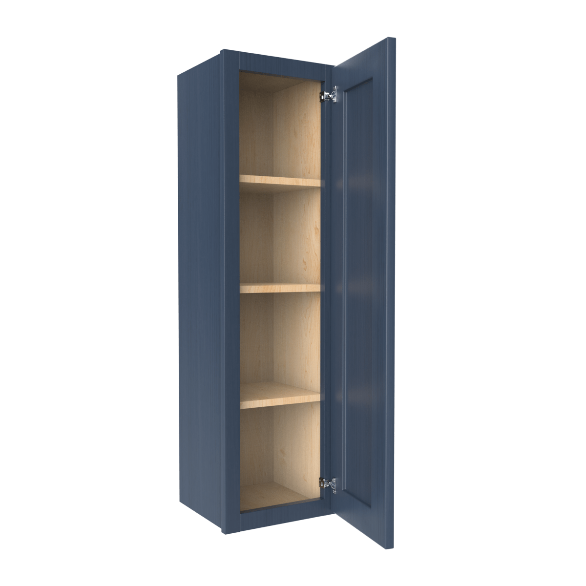 42 Inch Blue Shaker Wall Cabinet - 12W x 42H x 12D - Ready-to-Assemble Kitchen Storage for Bathroom, Laundry Room & Home Organization