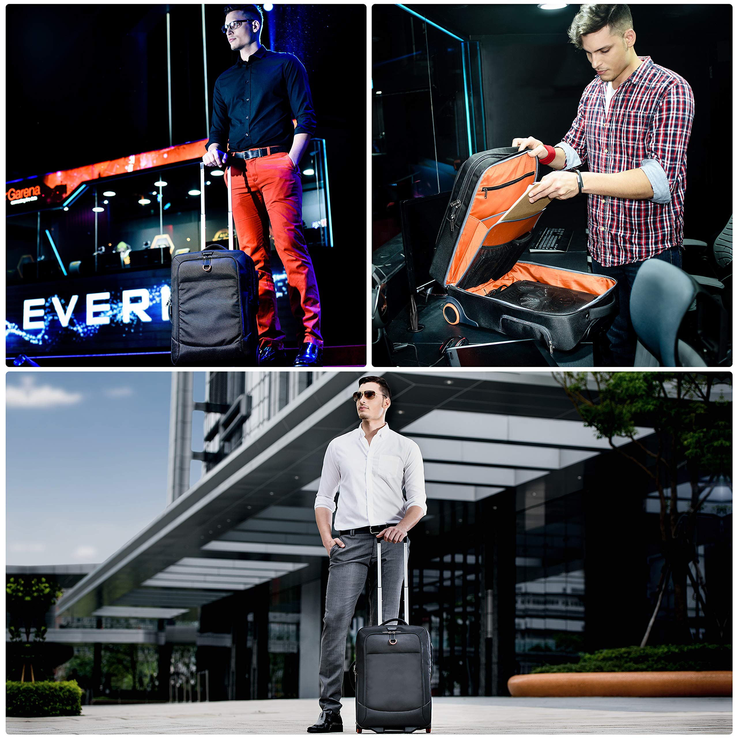 Everki Wheeled Carry-On Rolling Laptop Bag - Lightweight Trolley Bag for Business Travel & Gaming - 17.3-18.4