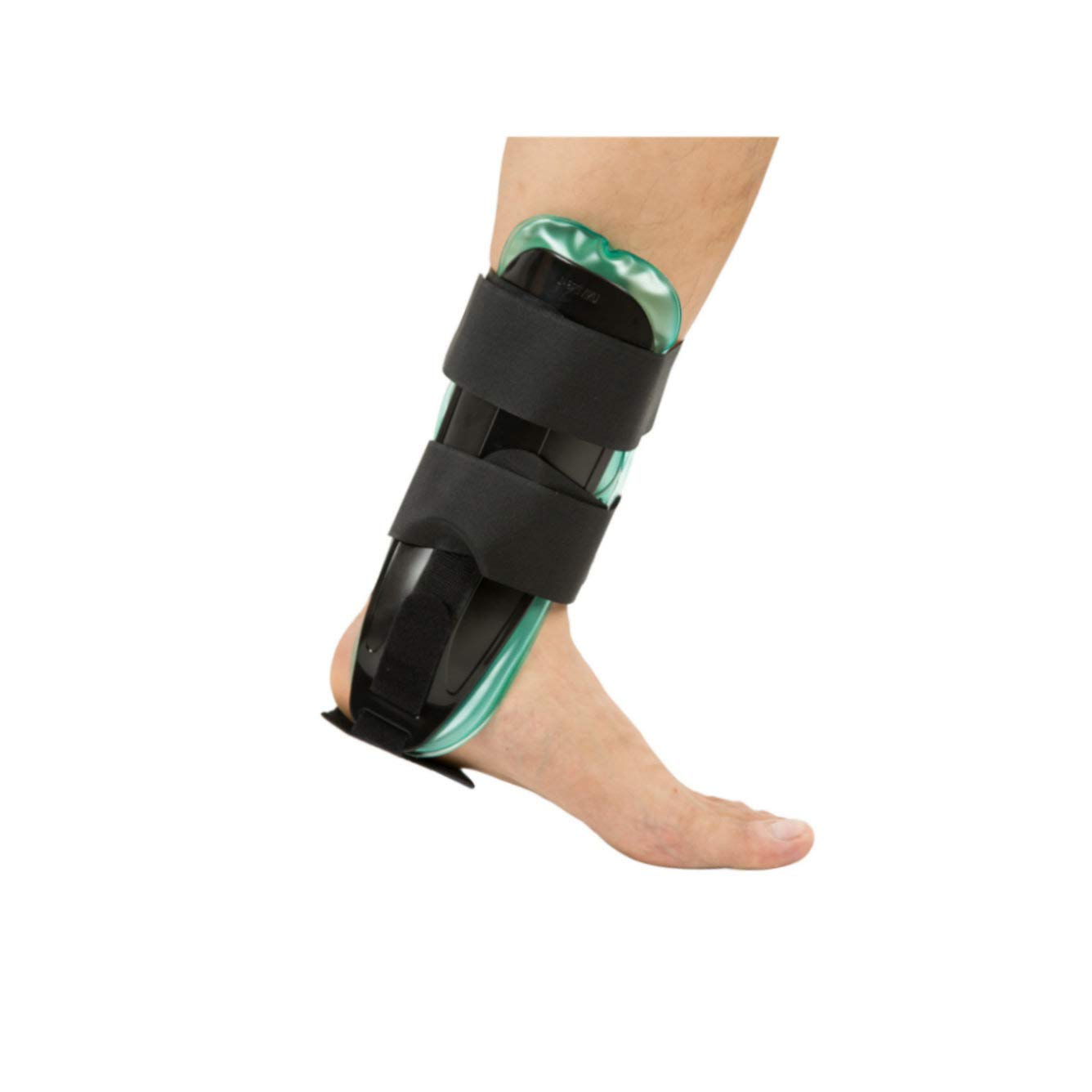 Air Gel Ankle Brace with Stirrup Support - Provides Stability & Cold Compression Therapy (Gel & Air Technology) for Sprains, Injuries & Post-Surgery Recovery