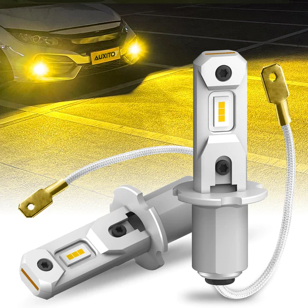 2000-2006 Jeep Wrangler Fog Light H3 LED Bulb 6500K White - High Brightness Replacement Bulbs for Off-Road Driving & Night Visibility