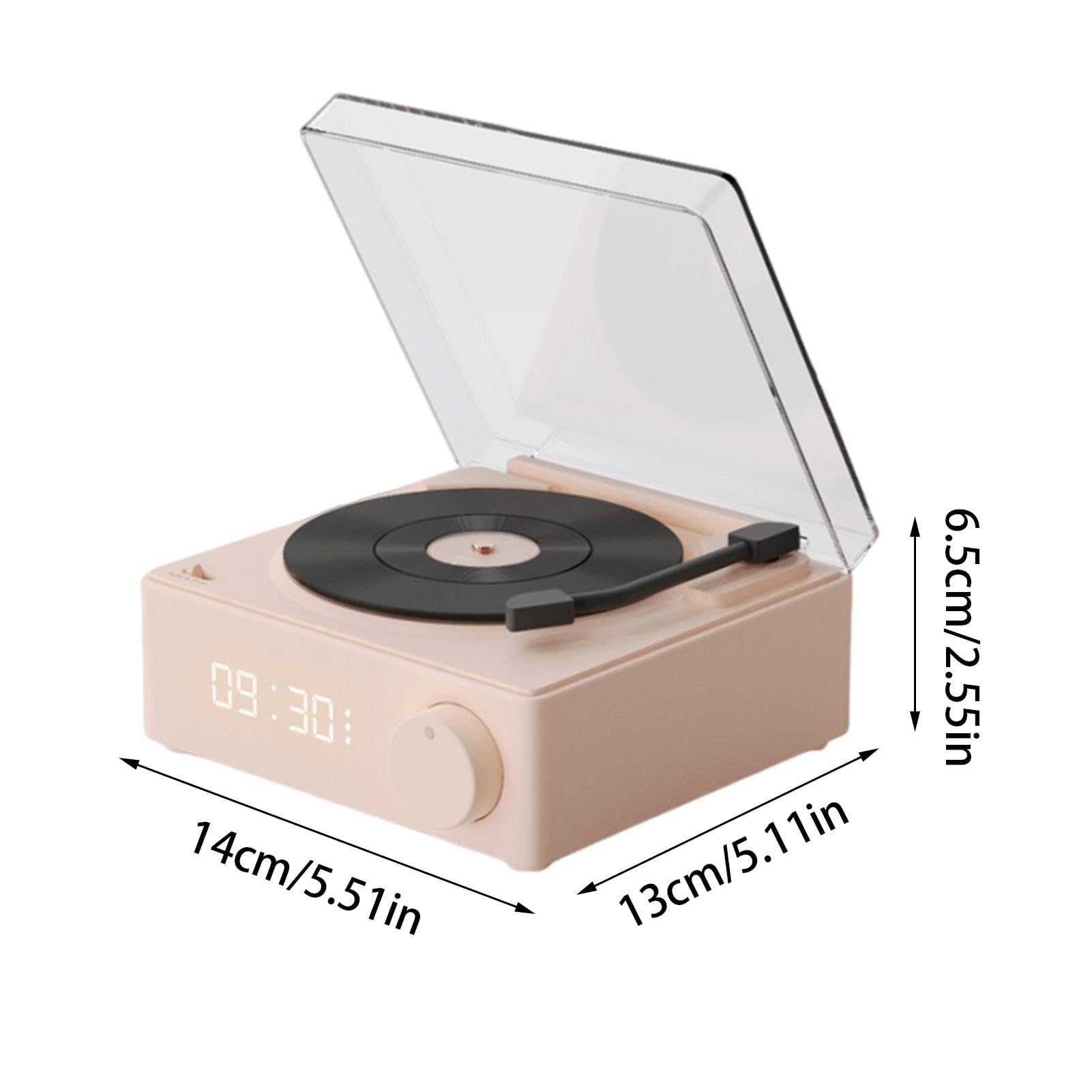 Wireless Record Player Speakers with Bluetooth, Portable Vertical Turntable for Beach, Parties, Yard, Bedroom, Home & Outdoor Use