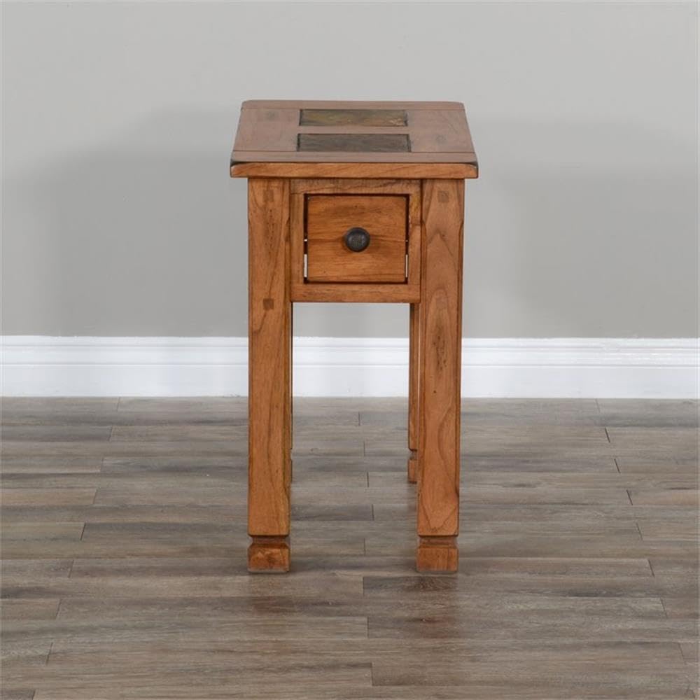 Sunny Designs Santa Fe Right Entertainment Wall Pier - Stylish TV Stand for Living Room, Bedroom & Home Theater Setup | Modern Wooden Media Console with Storage Shelves