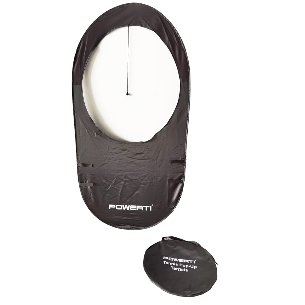 Foldable Pop-Up Tennis Training Targets with Velcro Straps - Black (Pack of 1) | Portable Practice Aids for Backyard Drills, Court Sessions & Solo Tennis Training
