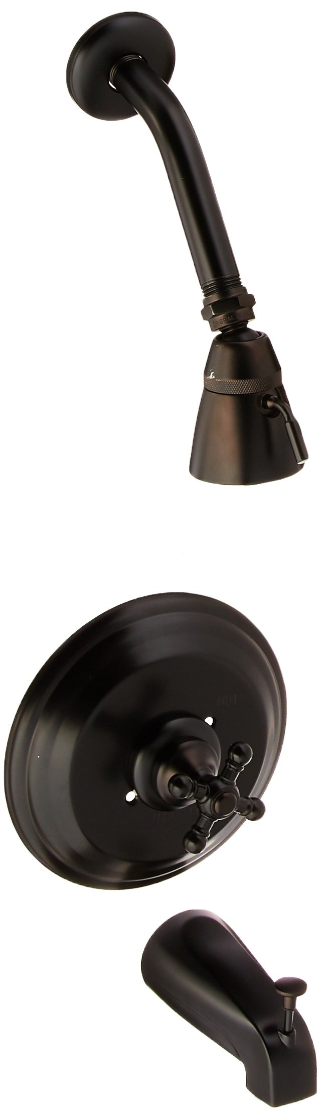 Elements of Design EB2635BX Oil Rubbed Bronze Single Handle Tub and Shower Faucet with 7.5
