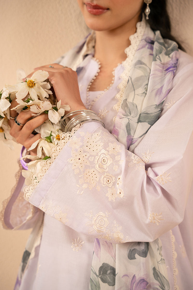LILAC GLEAM 2-Piece Set - Women's Embroidered Shirt & Dupatta Scarf | Elegant Indian Ethnic Wear for Parties, Weddings & Festive Occasions