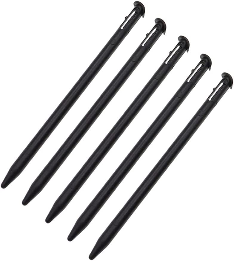 5 Pack Black Plastic Stylus Touch Screen Pens for New Nintendo 3DS - Compatible Replacement for Drawing, Gaming & Precise Touchscreen Navigation