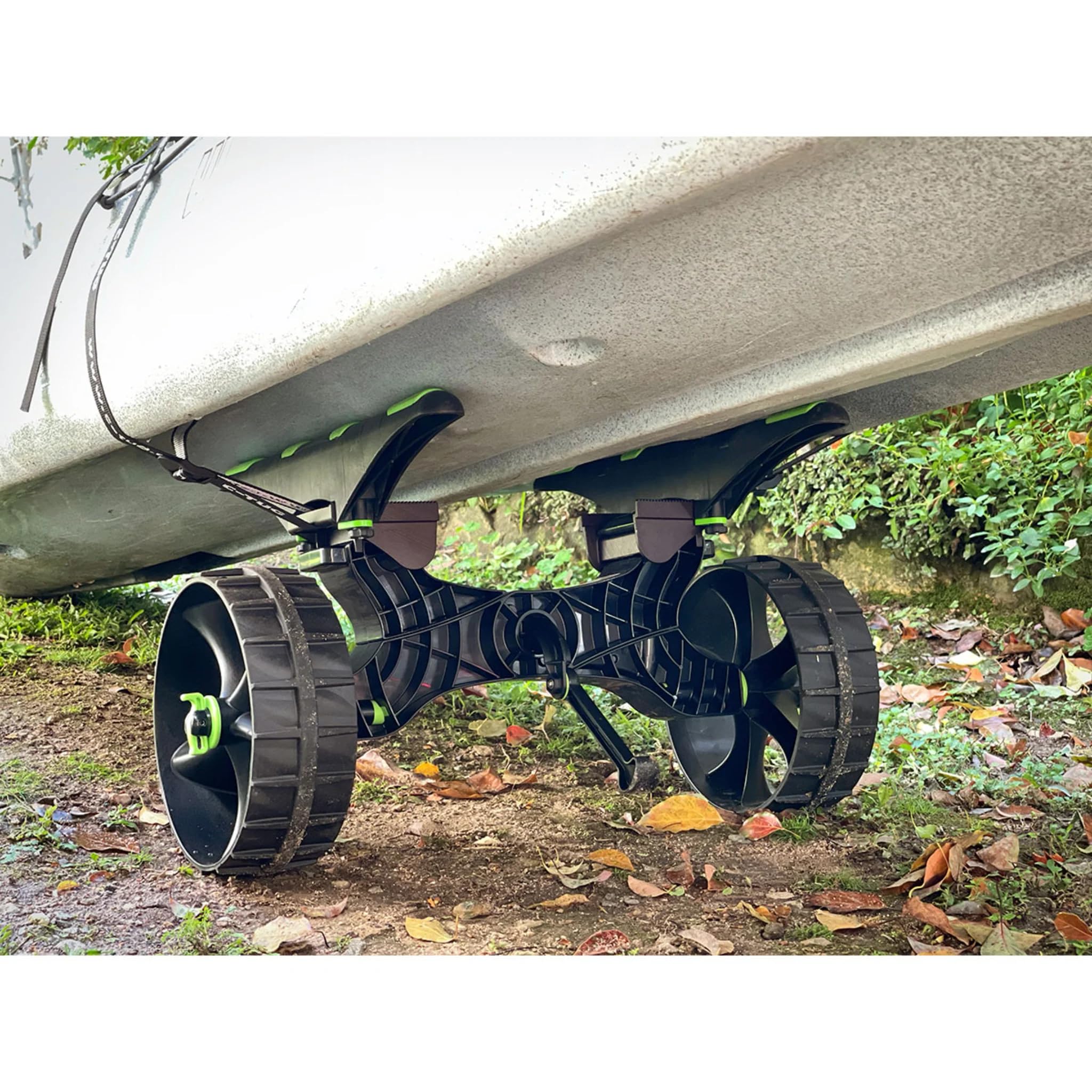 RAILBLAZA C-Tug R Heavy Duty Kayak Cart - Puncture-Free Wheels, Adjustable Hull Rails, 220lb Capacity - Perfect for Kayak Fishing, Beach Launching & Outdoor Water Sports