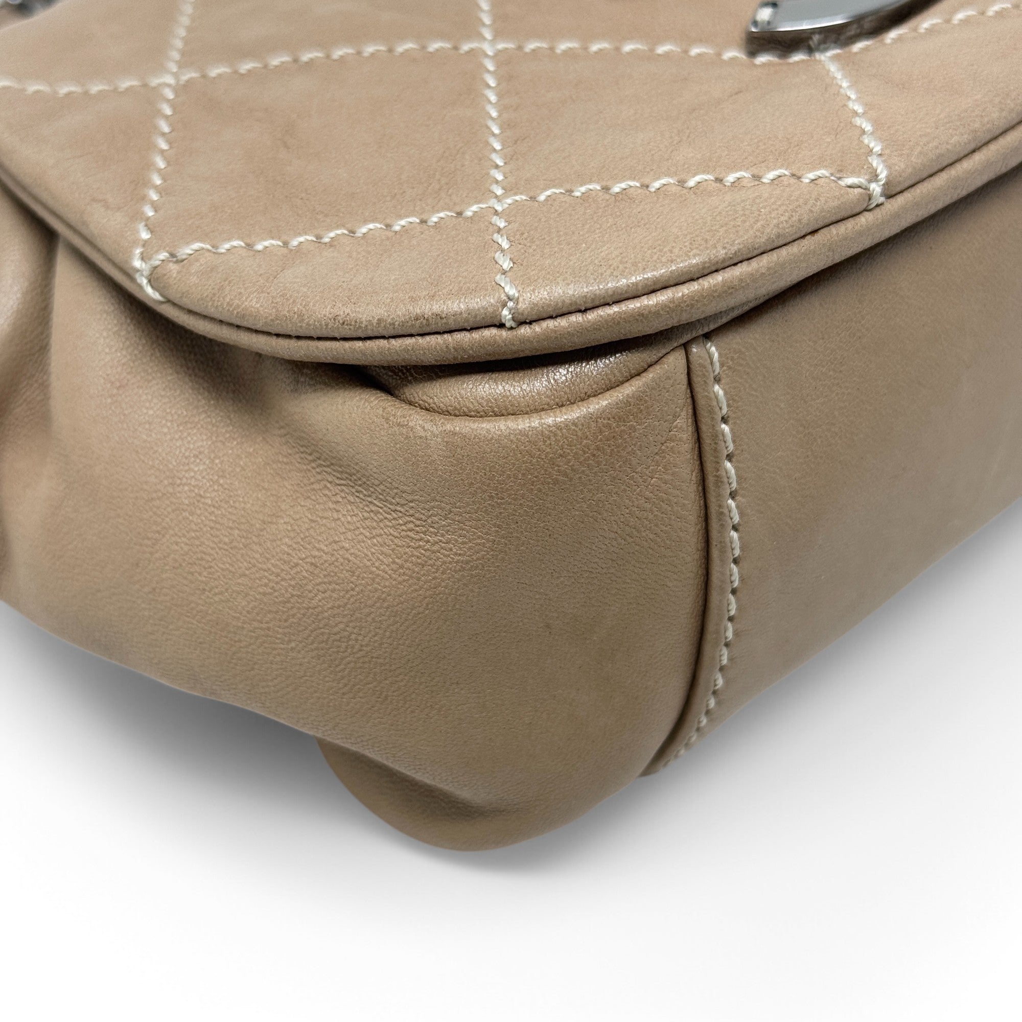 Chanel Brown Chevron Quilted Accordion Flap Bag - Luxury Crossbody Purse for Women, Perfect for Parties & Evening Events