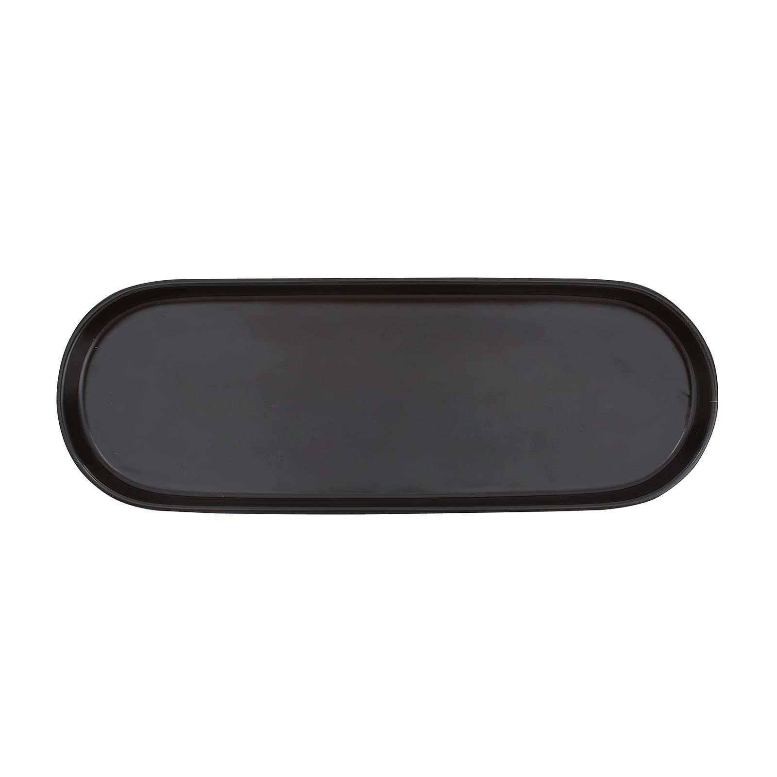 Black Ceramic Sink Tray for Bathroom & Kitchen - Simple Style Counter Organizer | Perfect for Soap, Sponge & Beauty Product Storage