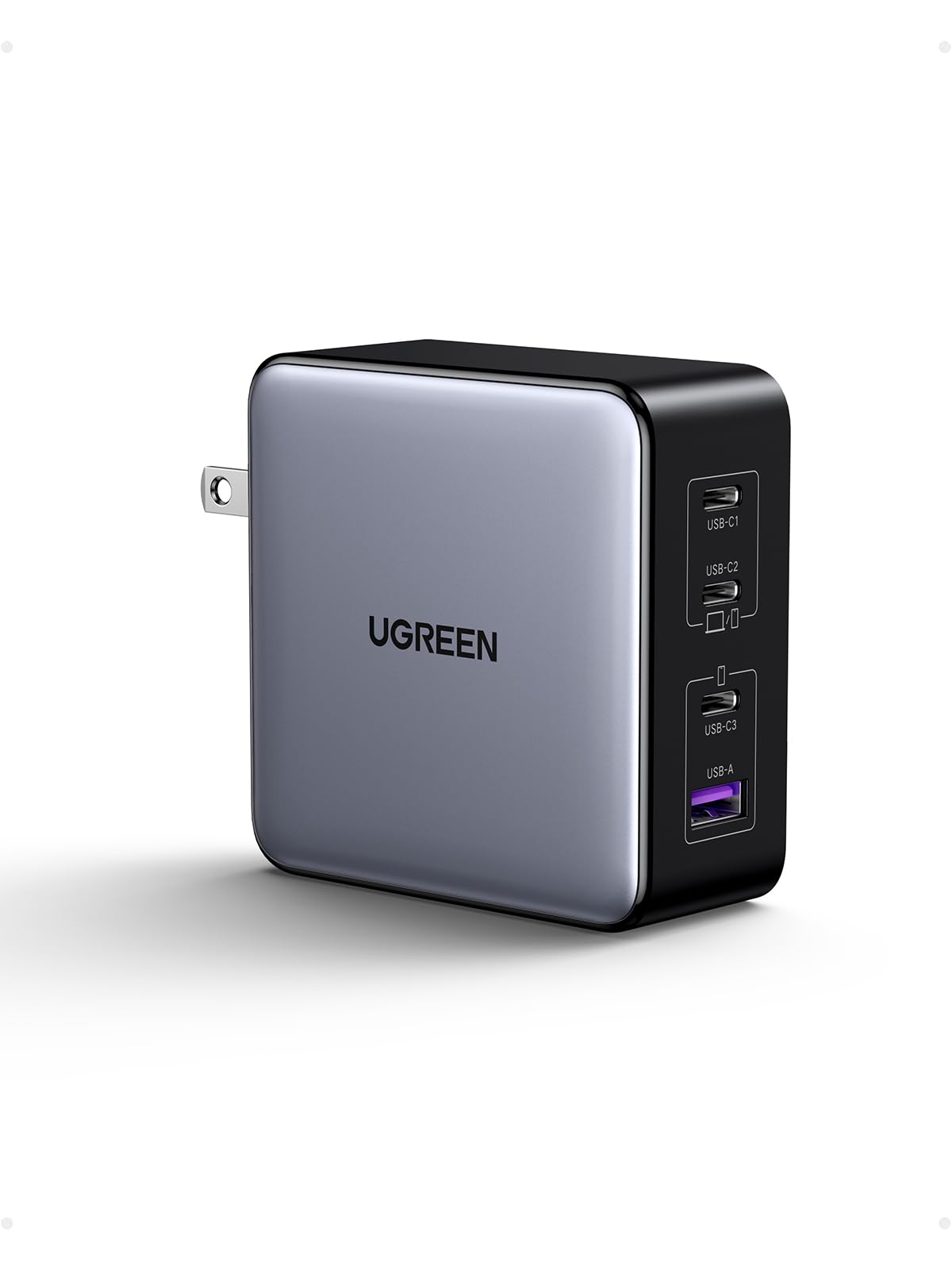 UGREEN Nexode X Series 160W USB C GaN Charger - 4-Port PD 3.1 PPS Fast Wall Charger for MacBook Pro/Air, Dell XPS, iPhone 15 Pro/14, iPad Pro, Galaxy S24/S23, Pixel 8, Steam Deck - Compact Foldable Design for Travel & Home Office Use