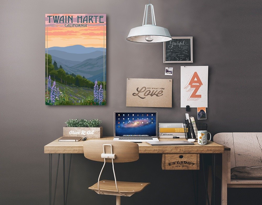 Lantern Press Twain Harte California Spring Flowers Art Print - 12x18 Wrapped Canvas Wall Decor for Living Room, Bedroom & Office - Vibrant Floral Landscape Painting Home Decoration