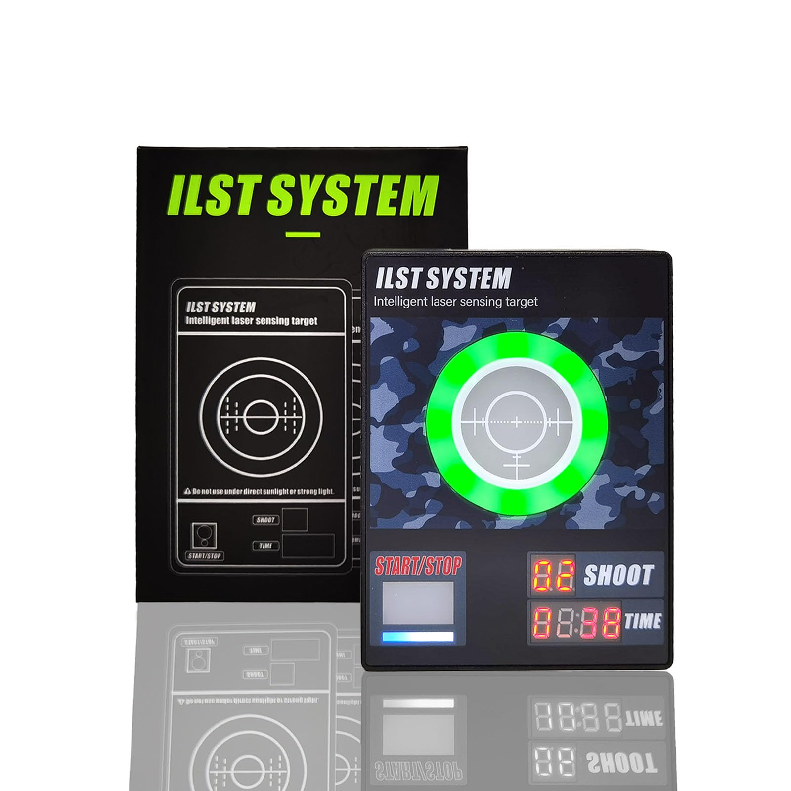 Laser Training Target with Built-in Shot Timer & Audio Feedback - Dry Fire Practice for USPSA, IPSC, APSC, IDPA Competitions | Improve Shooting Accuracy at Home or Range