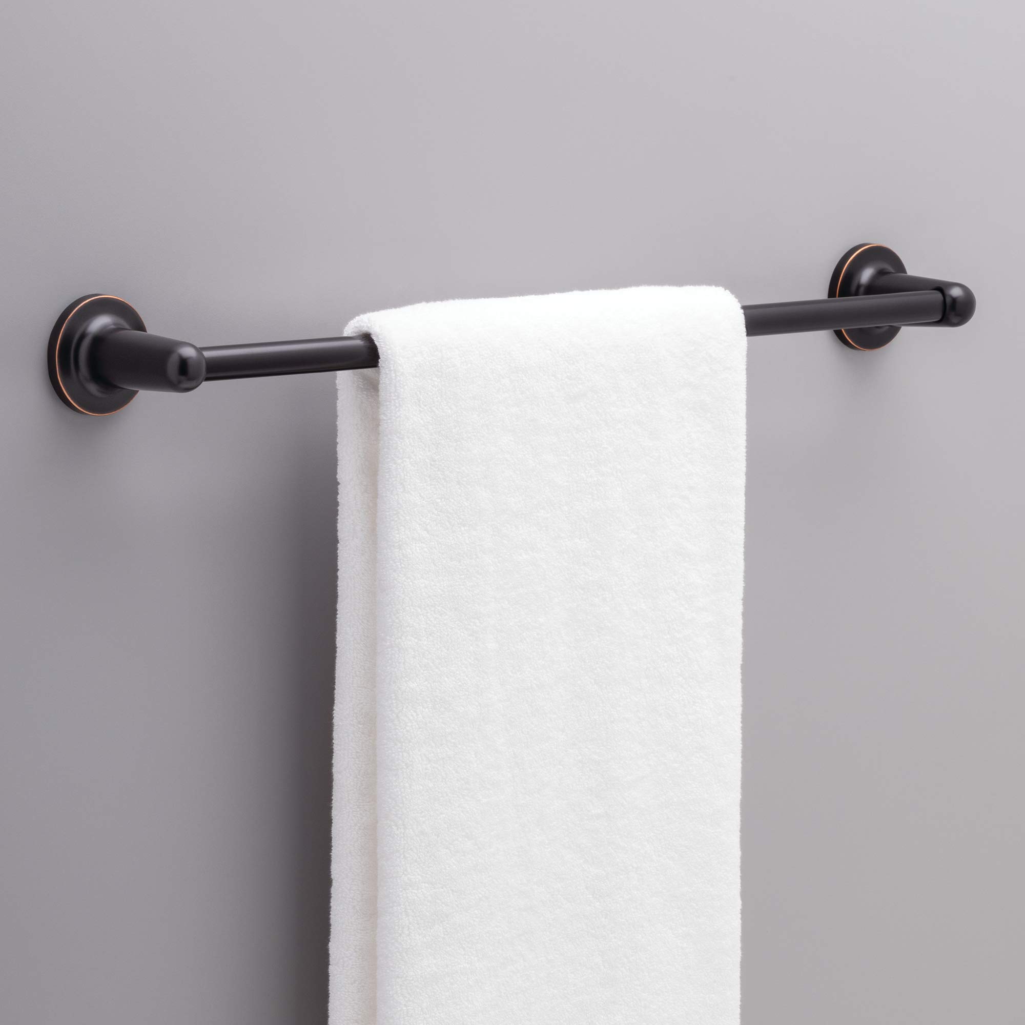Franklin Brass Astra 4-Piece Bathroom Accessory Set in Oil Rubbed Bronze - Towel Bar, Robe Hook, Toilet Paper Holder & Towel Ring - Elegant Bathroom Decor for Modern Homes