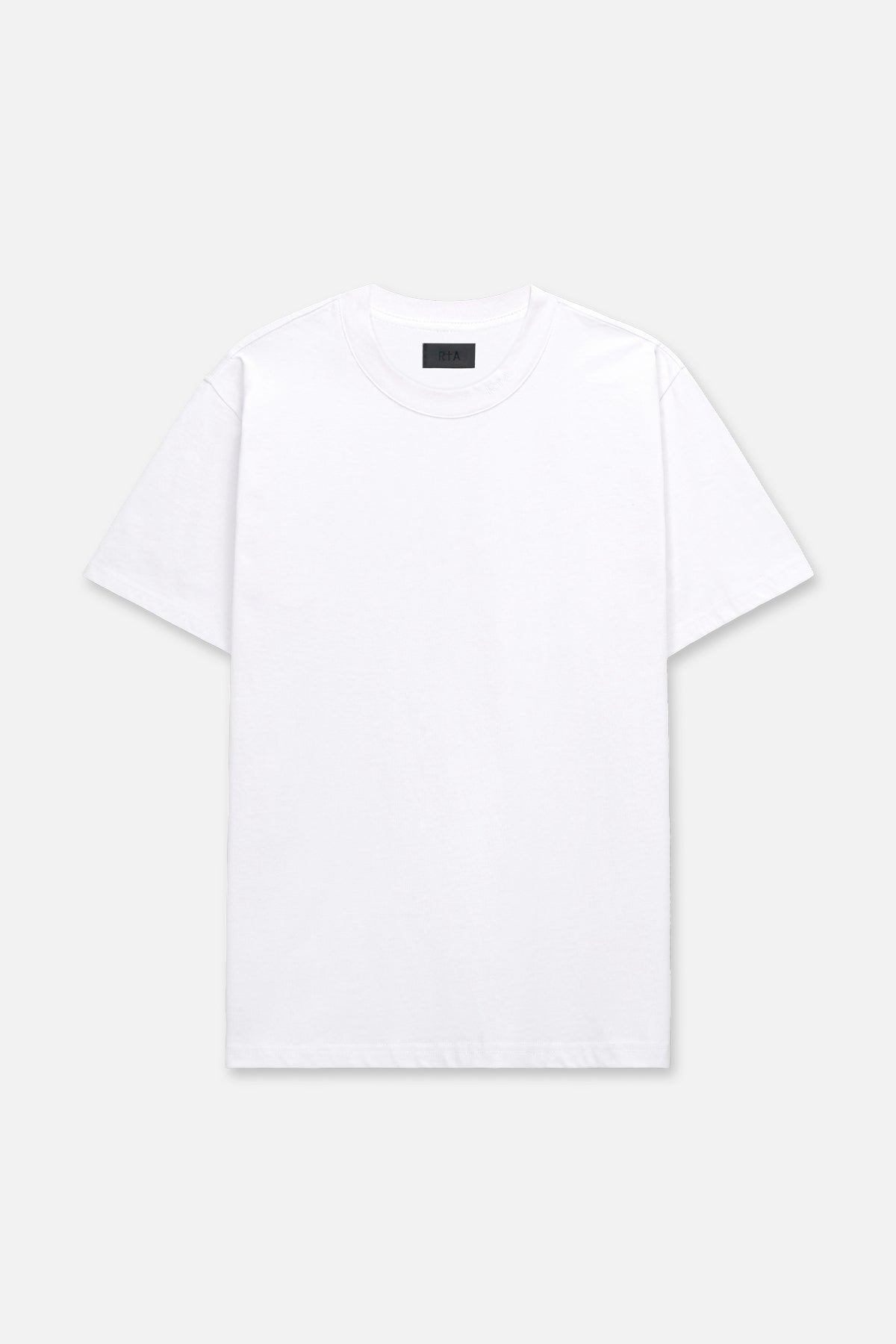 RICO Mock Neck Short Sleeve T-Shirt for Men - White Collar Logo Design | Casual Wear, Office Outfit, Street Style Fashion