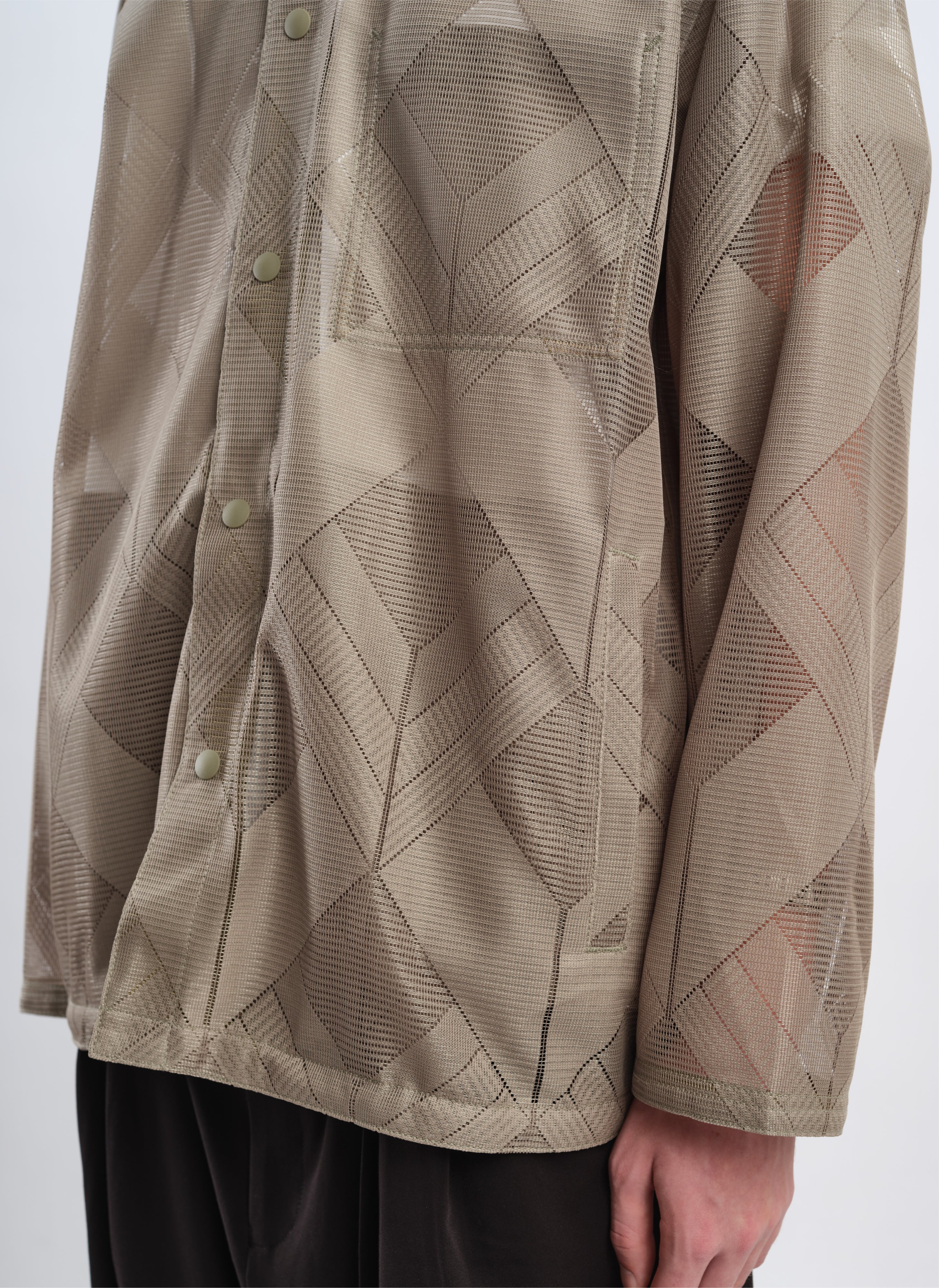 Stylish Polyester Geometric Jacquard Coach Jacket for Men & Women - Lightweight Windbreaker for Outdoor Sports, Casual Wear & Street Fashion