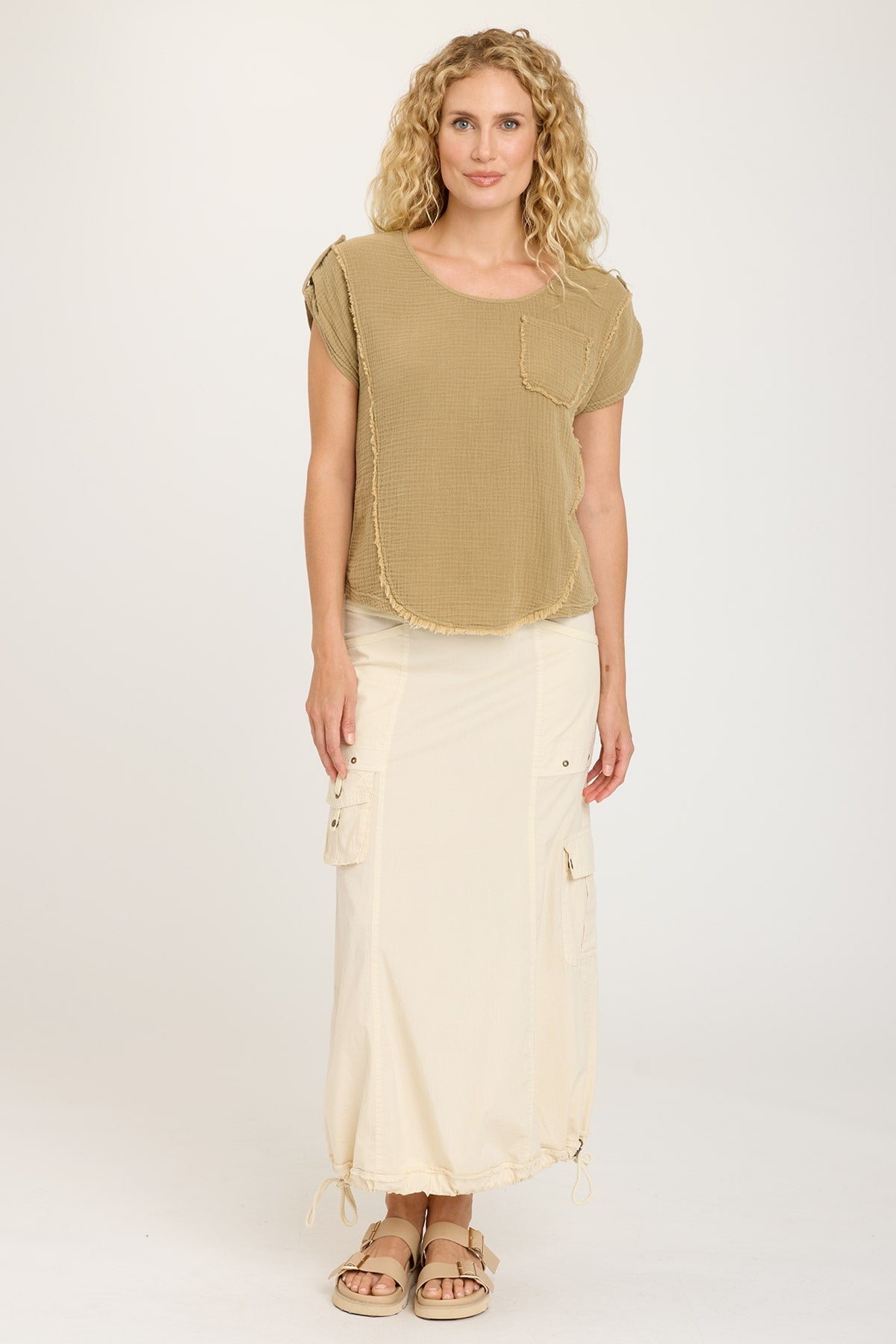 Corintha Bubble Skirt for Women - Flowy A-Line Midi Skirt with Elastic Waist | Perfect for Casual Outfits, Date Nights & Summer Dresses