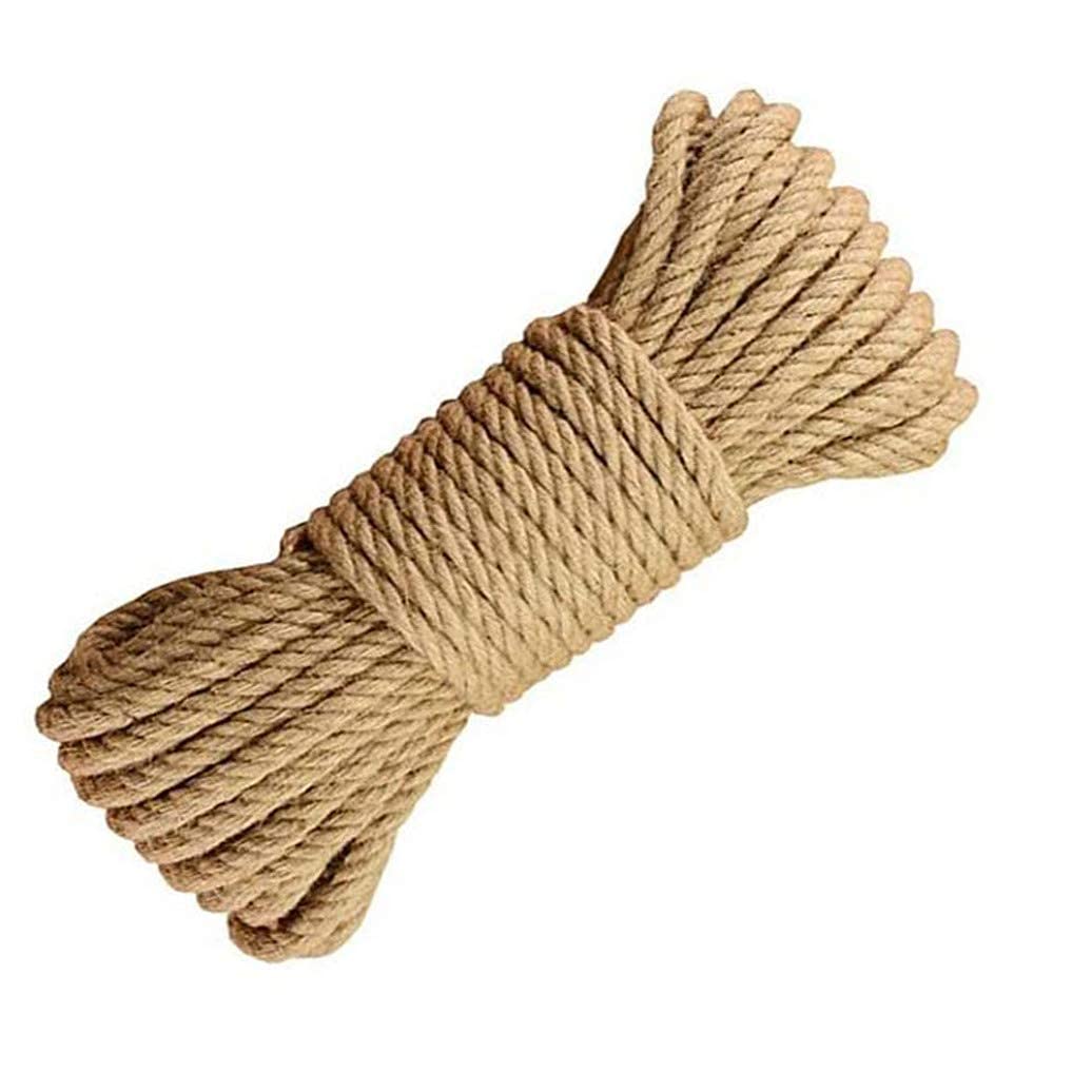 Natural Jute Rope 20M - Strong Hemp Twine for DIY Crafts, Gardening, Hammock Making & Home Decor | Durable 12mm Brown Jute Cord for Macrame, Gift Wrapping & Outdoor Projects