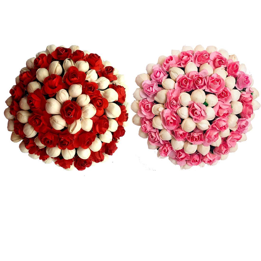GuruEmbellish Bun Juda Maker - Floral Gajra Hair Accessories for Women & Girls | Multicolor Pack (02) | Perfect for Weddings, Parties & Festive Occasions