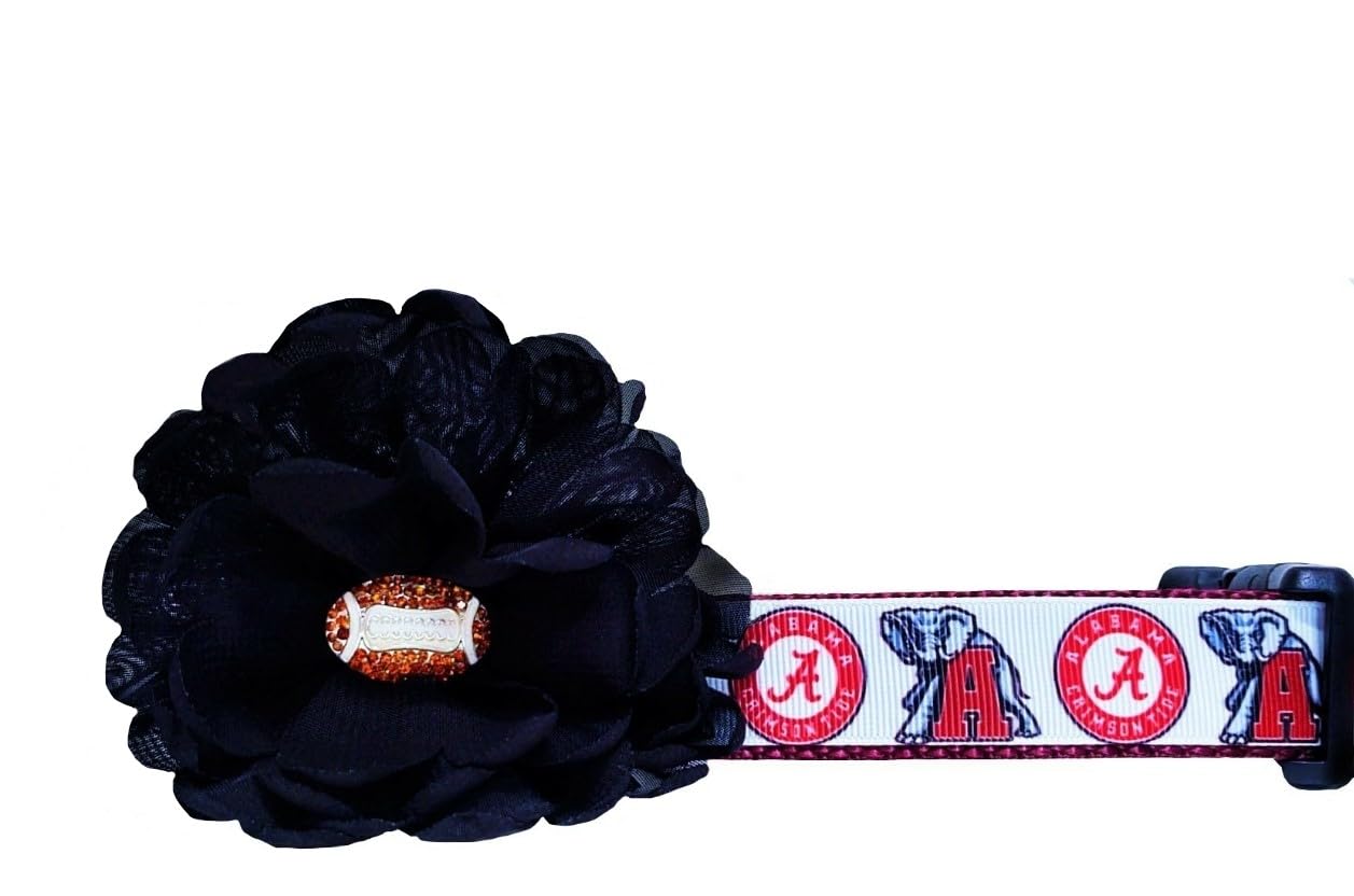 Premium Crimson Tide Dog Collar - Adjustable Nylon Pet Collar with D-Ring & Quick-Release Buckle - Perfect for Alabama Fans, Training & Daily Walks