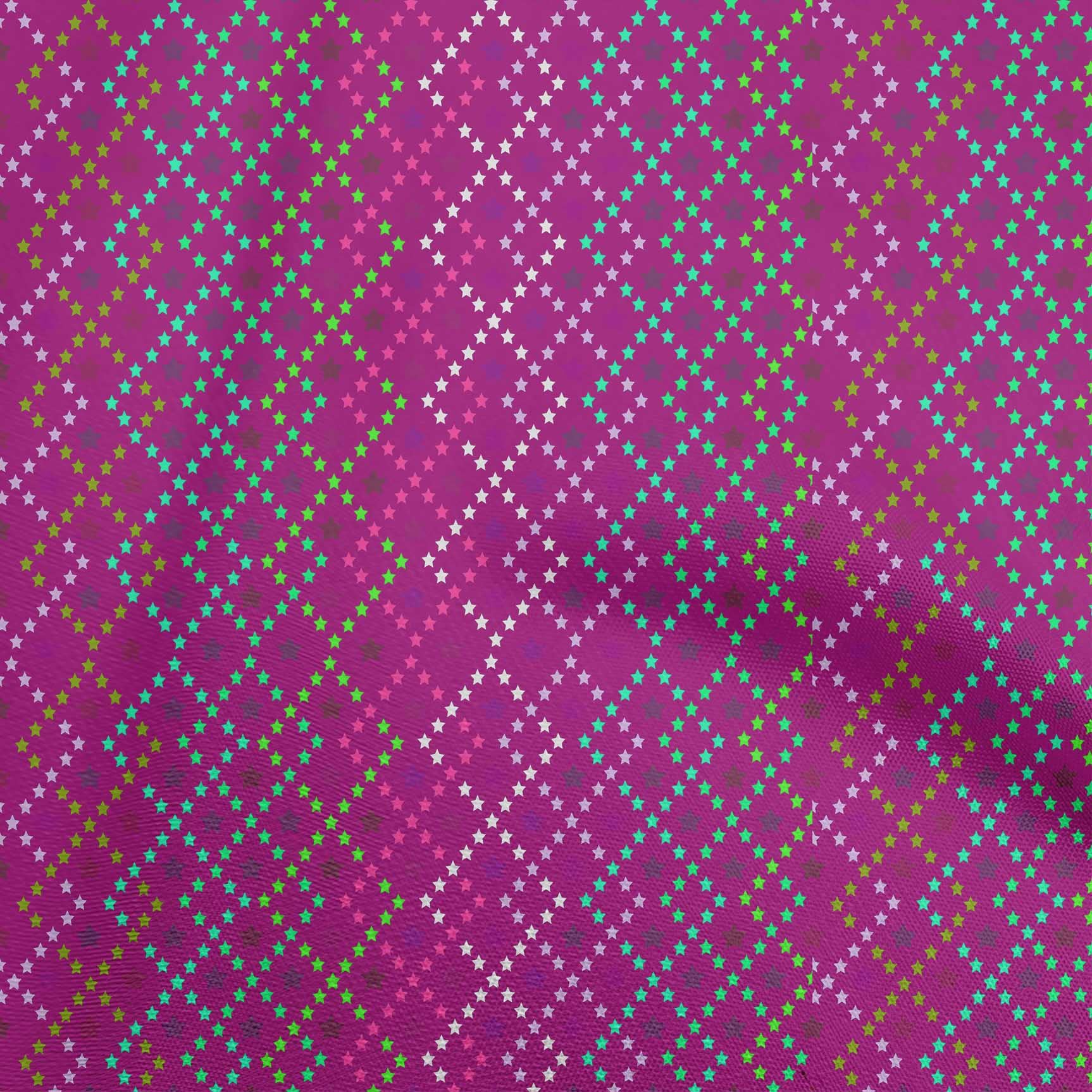 oneOone Viscose Chiffon Fuchsia Pink Dot Print Fabric by The Yard - 42 Inch Wide DIY Sewing Material for Dresses, Scarves & Home Decor Projects