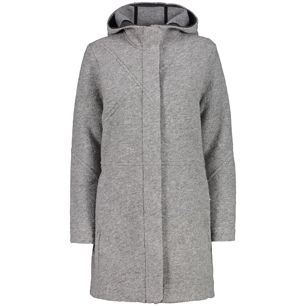 CMP Wooltech Women's Long Winter Coat - Warm Fleece Lined Trench Coat for Cold Weather, Water Resistant Outerwear - Perfect for Work, Travel & Outdoor Activities