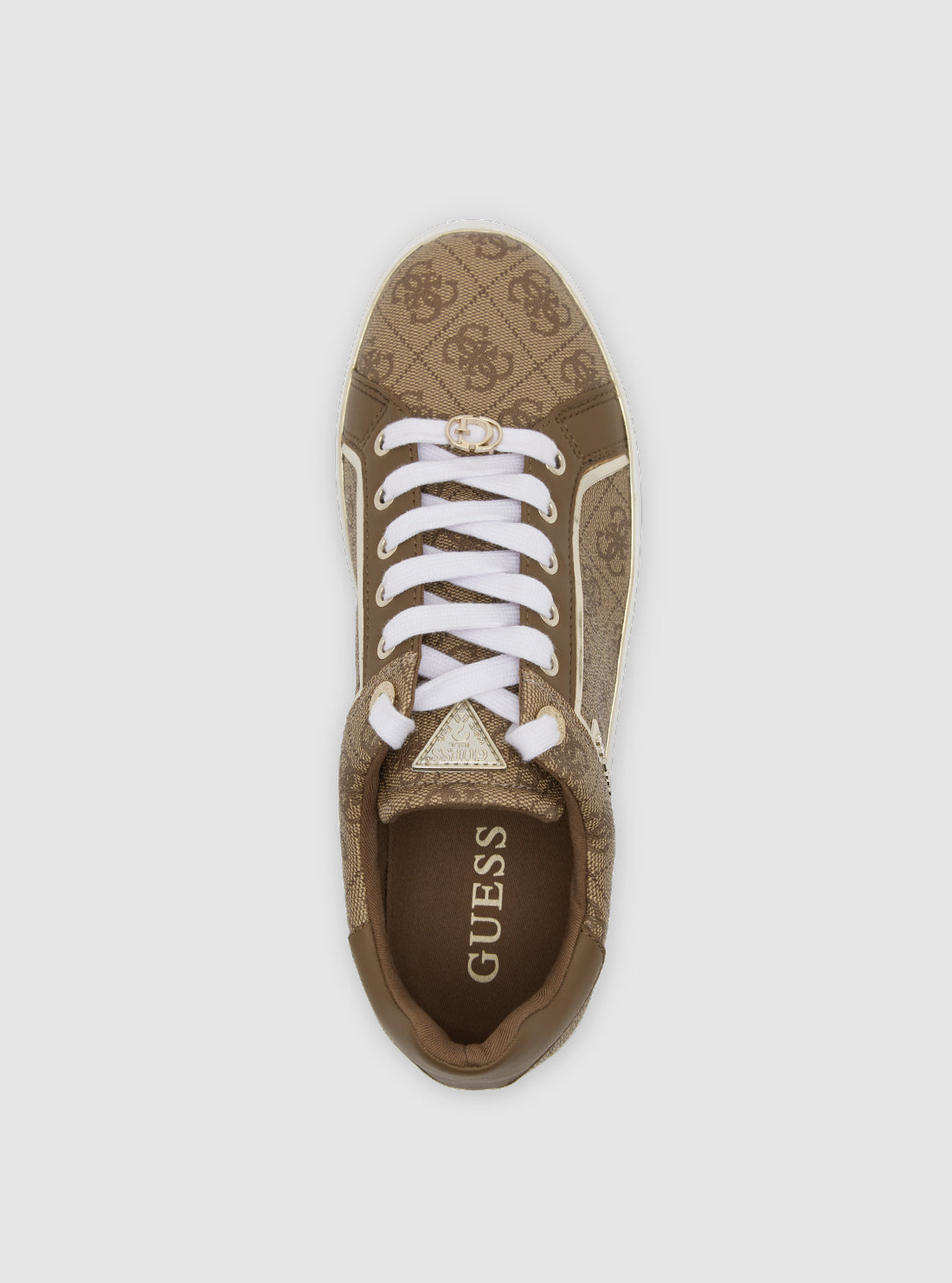 Brown Logo Bristle Low Top Sneakers for Men - Casual Comfortable Walking Shoes - Perfect for Streetwear, Work & Everyday Wear