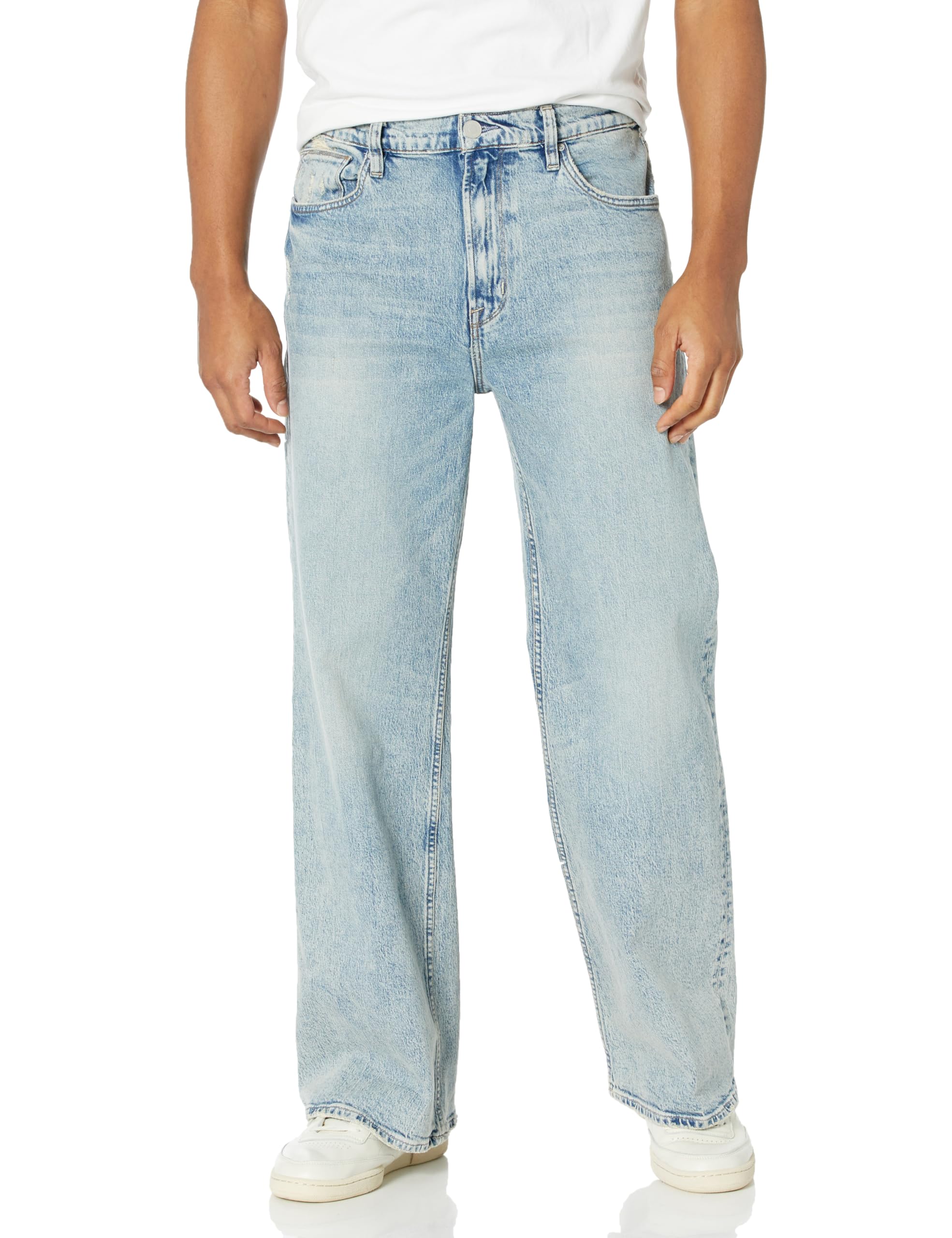 HUDSON Men's Wide Leg Jeans - Comfortable Stretch Denim Pants for Casual Wear | Perfect for Everyday Outfits and Relaxed Style
