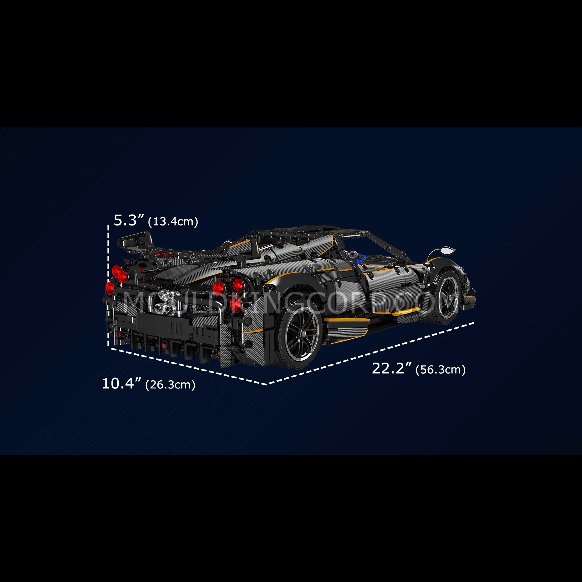 Mould King 13182 Huayra Hyper Car Model Building Set - 4,802 Piece Premium Building Blocks for Adults & Teens | Perfect for Collectors, DIY Enthusiasts & Home Office Decor