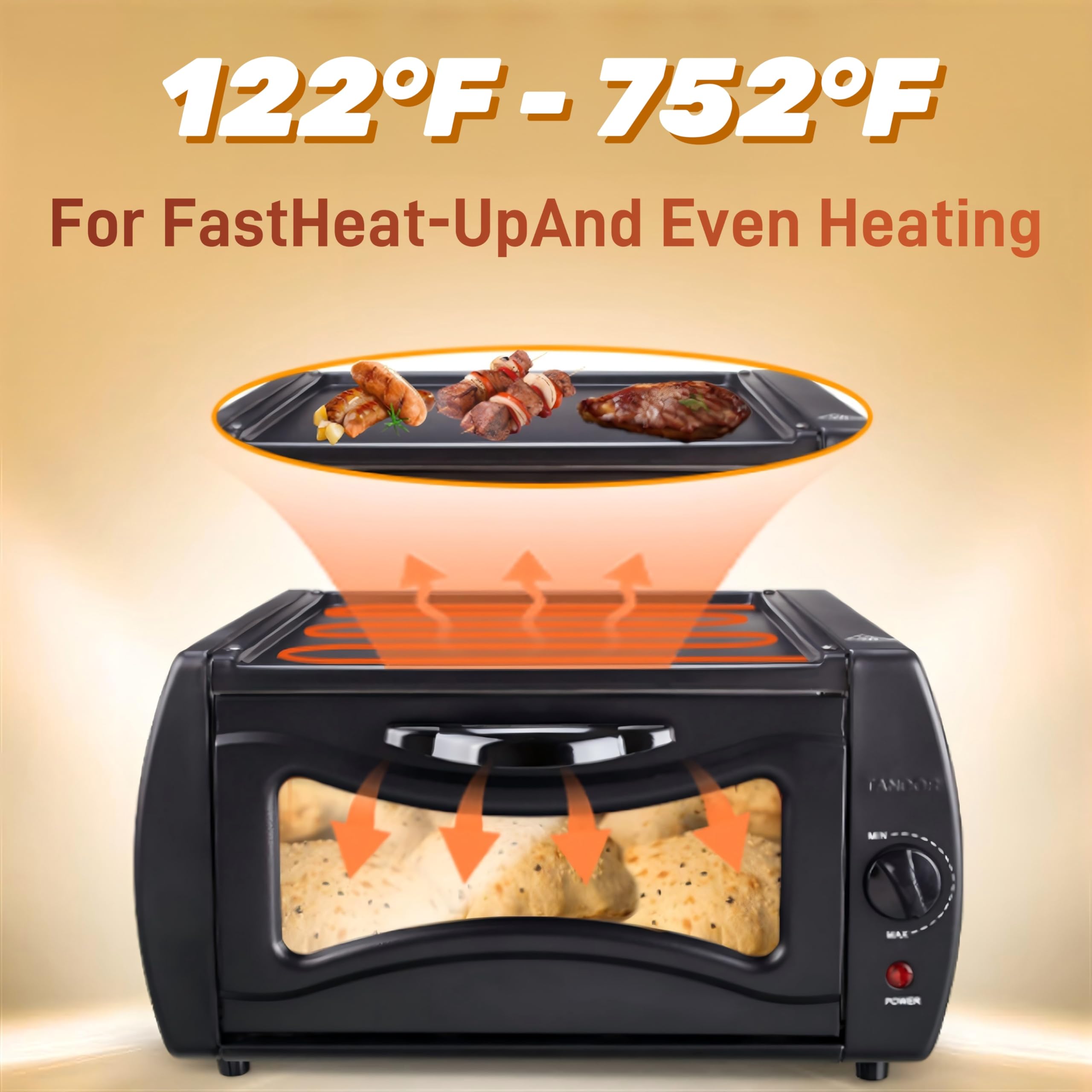 Electric Tandoor Oven for Naan, Roti & Pizza - 16QT Countertop Pizza Maker | 4-Min Fast Cooking | 122°F-752°F Adjustable Temp | Multi-Function Griddle Toaster Oven with Pizza Peel | Perfect for Home Kitchens, Indian Restaurants & Pizza Parties