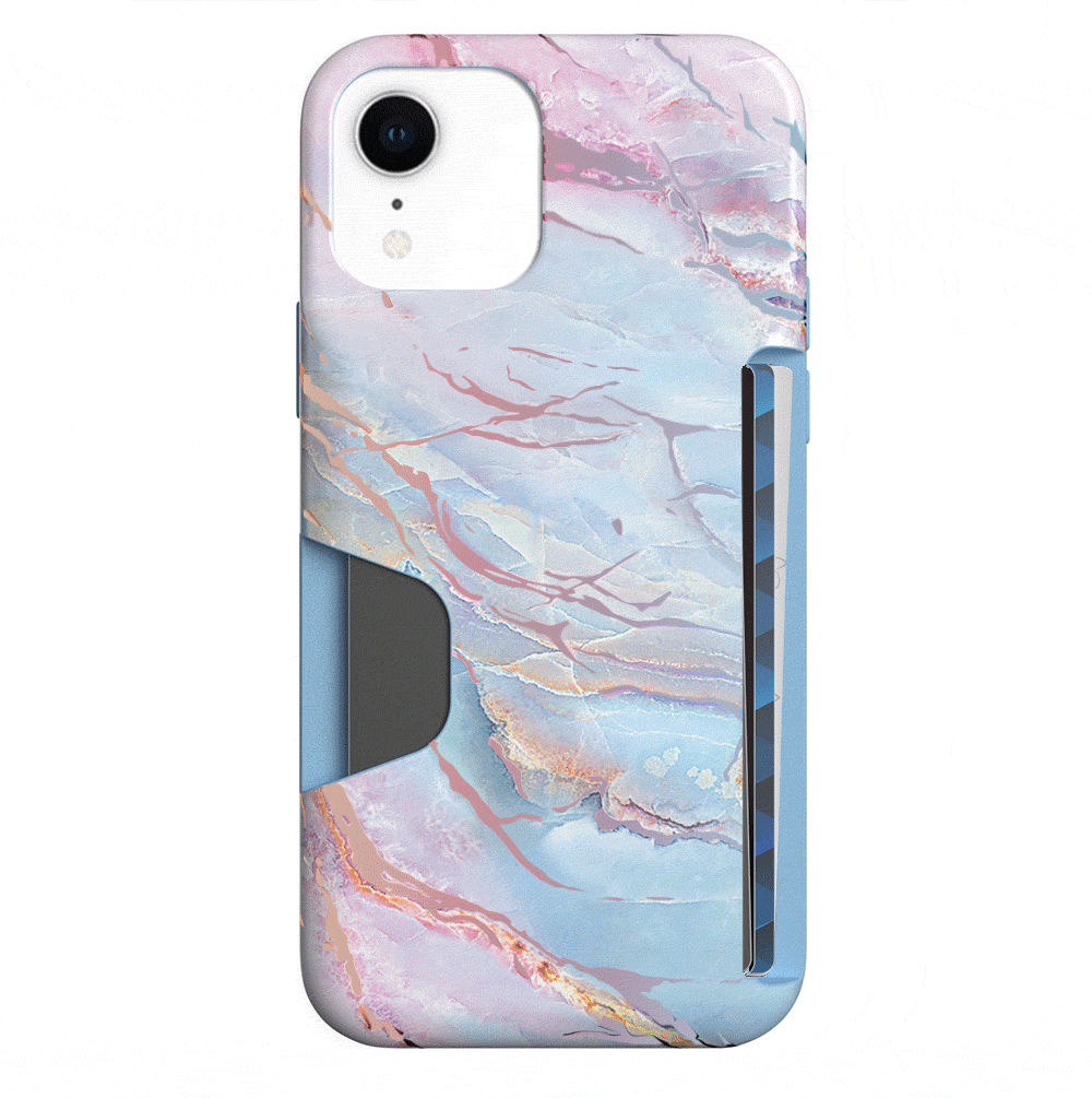 Holo Moonstone iPhone Wallet Case - Slim Protective Phone Cover with Card Holder - Perfect for Everyday Use, Travel, and Shopping